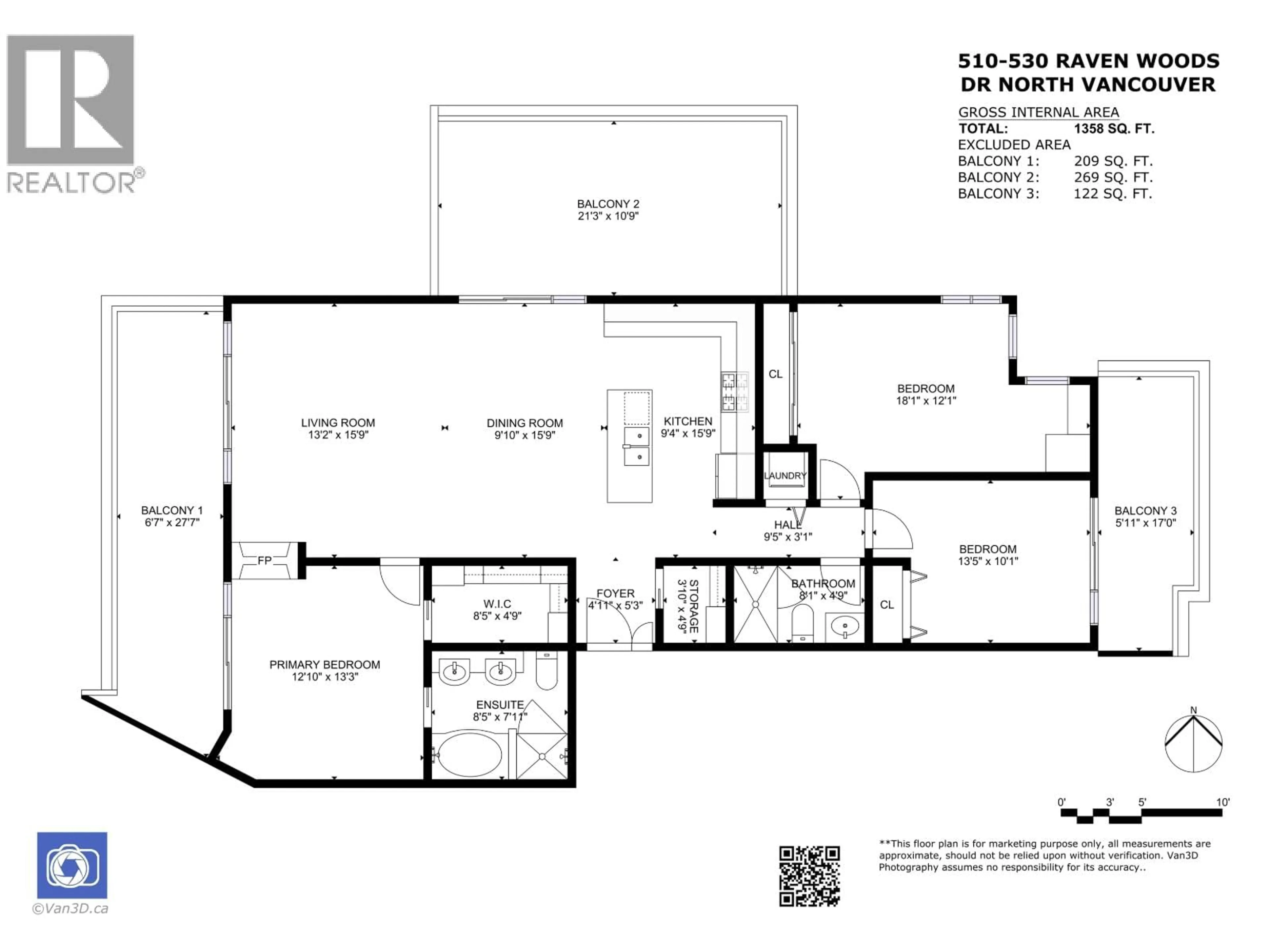 Floor plan for 510 - 530 RAVEN WOODS DRIVE, North Vancouver British Columbia V7G2T5