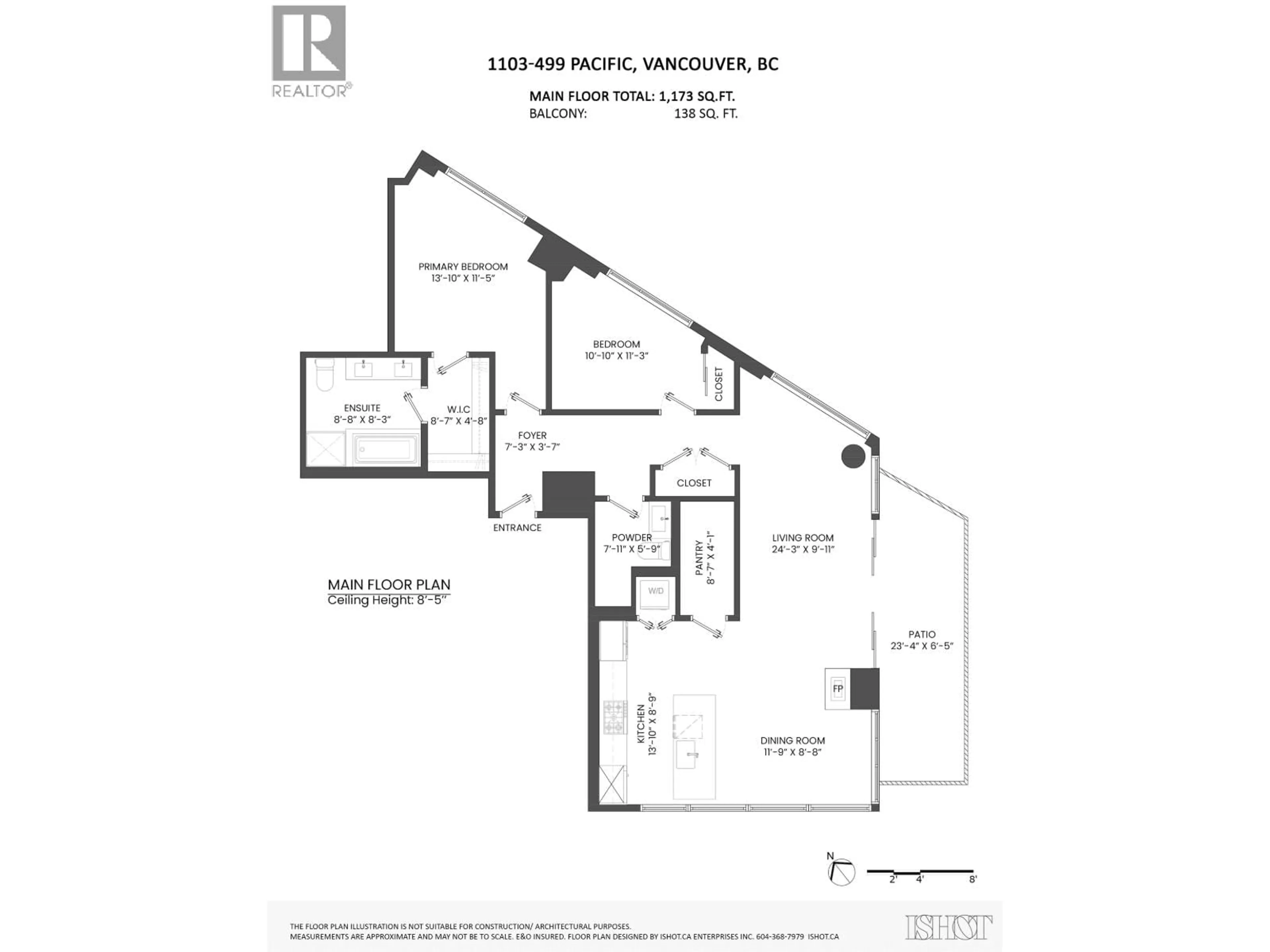 Floor plan for 1103 - 499 PACIFIC STREET, Vancouver British Columbia V6B0N4