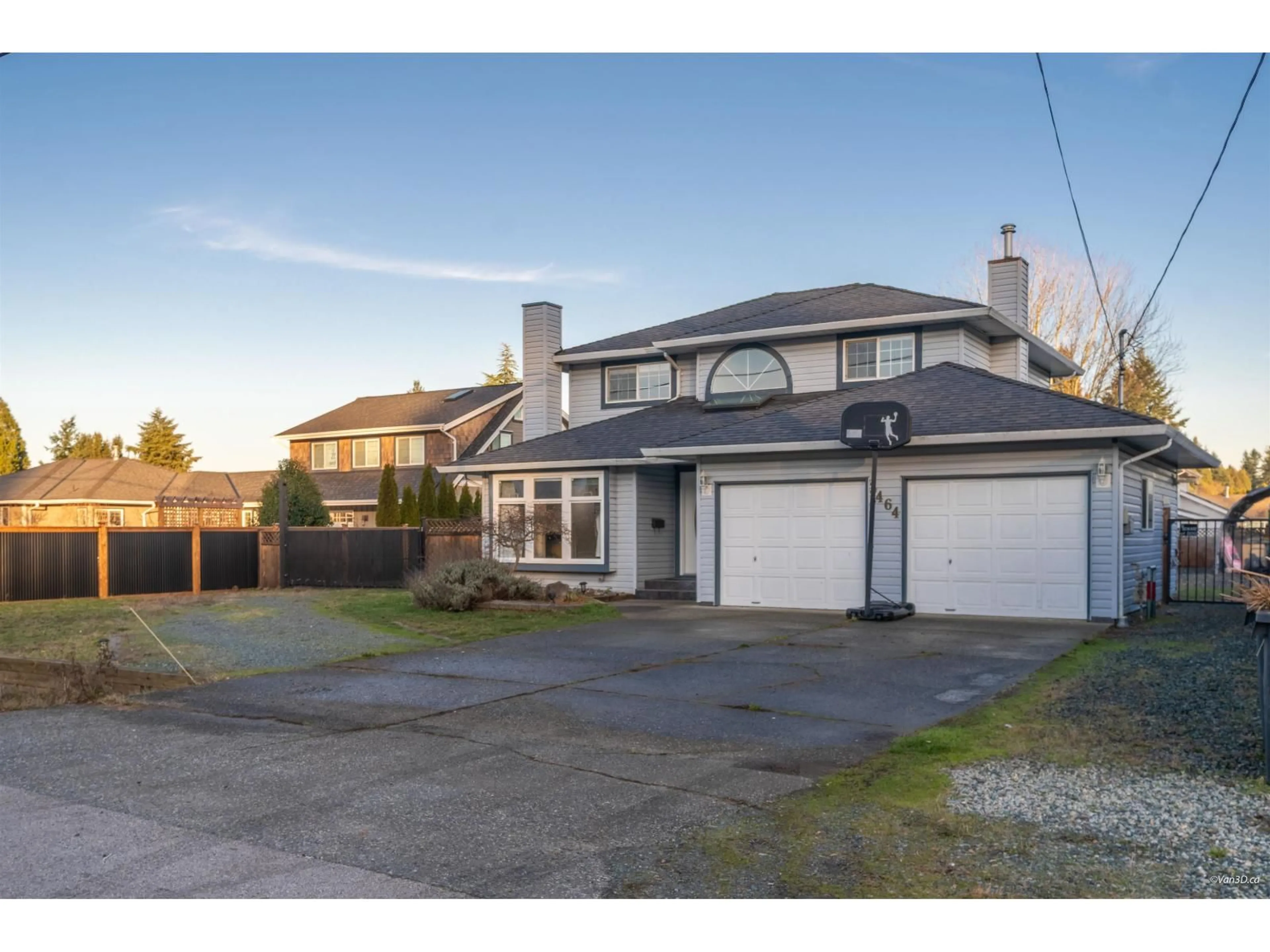 A pic from outside/outdoor area/front of a property/back of a property/a pic from drone, street for 3464 196 STREET, Langley British Columbia V3A4T7