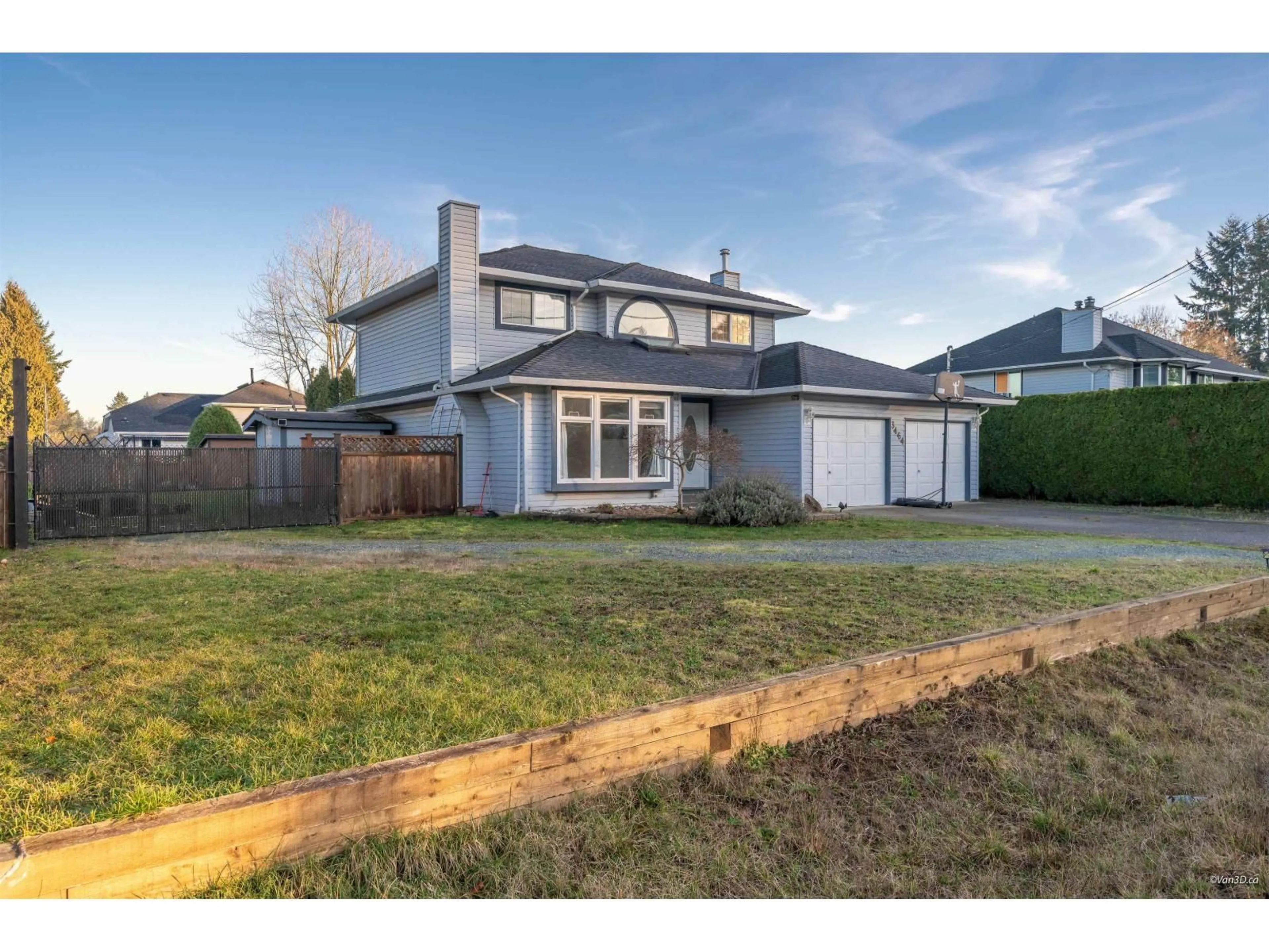 A pic from outside/outdoor area/front of a property/back of a property/a pic from drone, street for 3464 196 STREET, Langley British Columbia V3A4T7