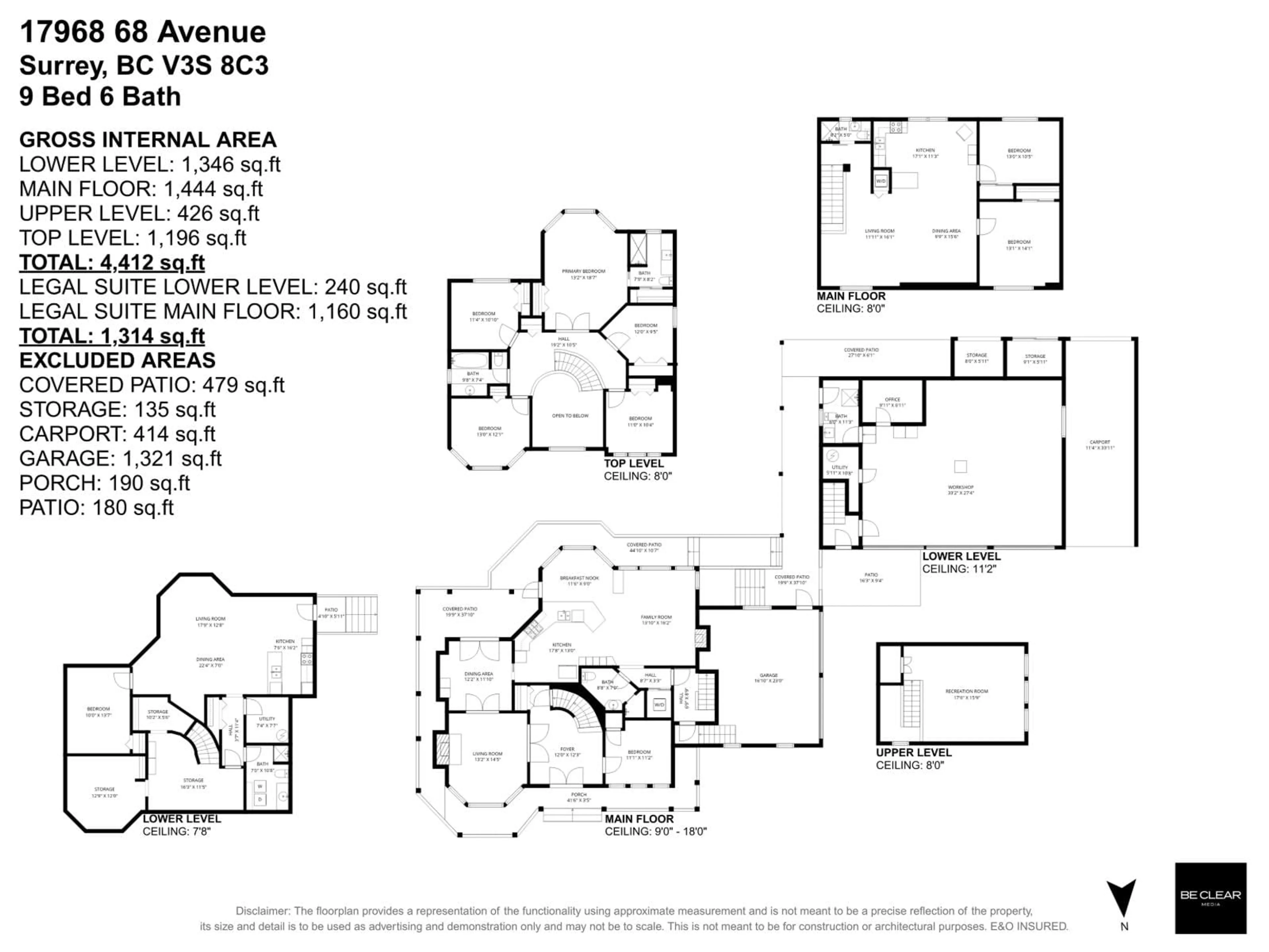 Floor plan for 17968 68 AVENUE, Surrey British Columbia V3S8C3