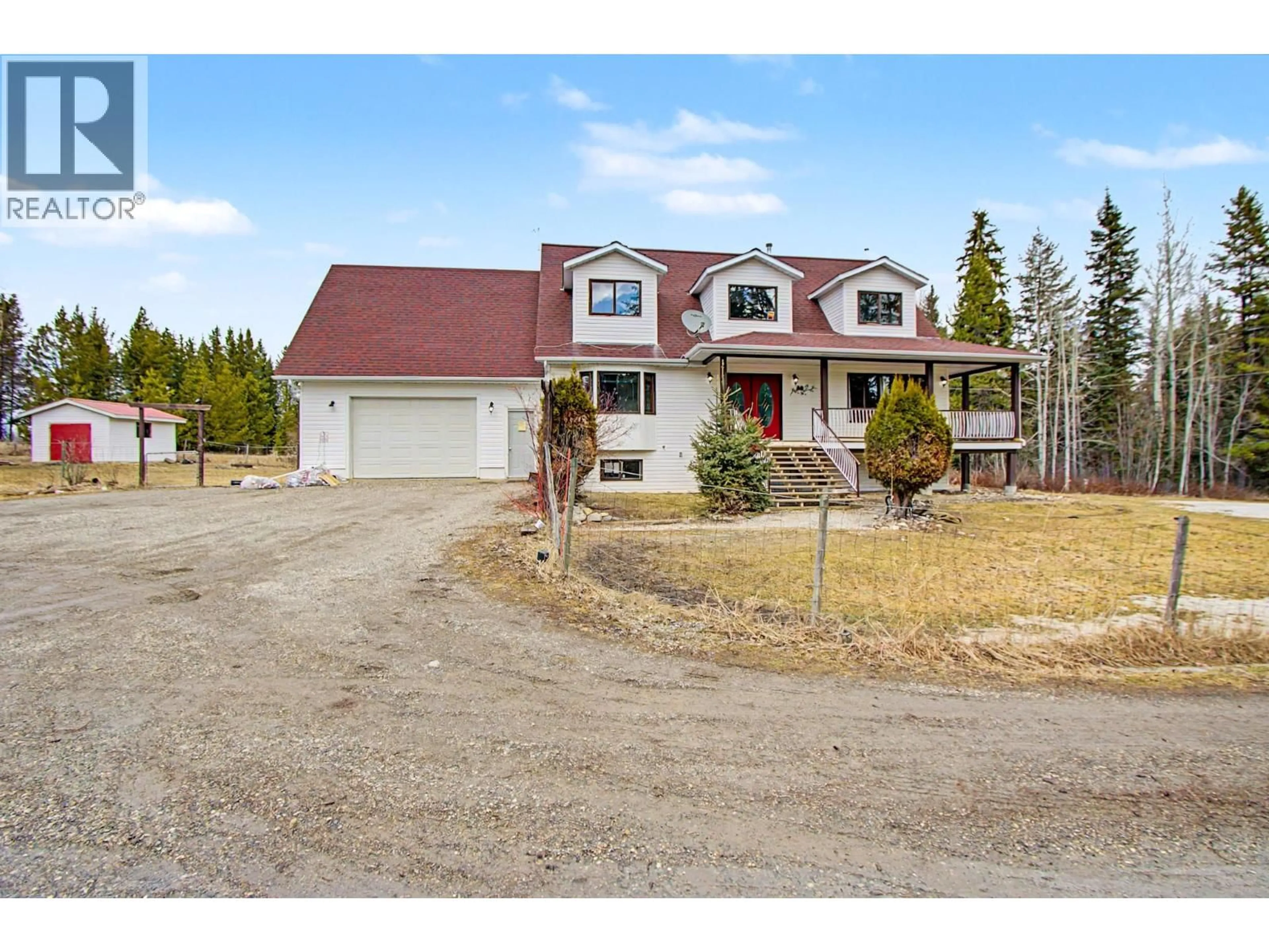 A pic from outside/outdoor area/front of a property/back of a property/a pic from drone, street for 4220 DAMMS ROAD, Prince George British Columbia V2N5X8
