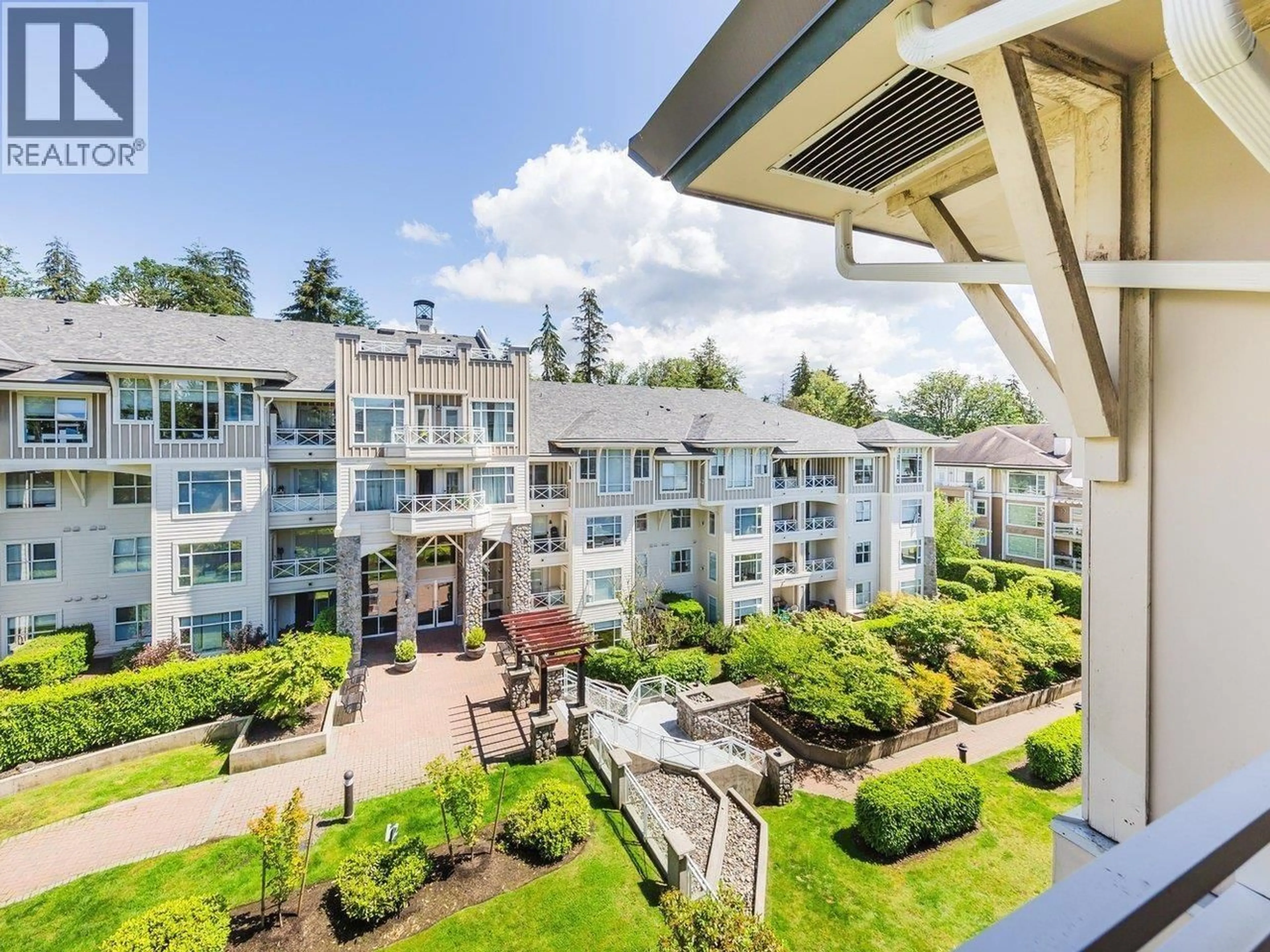 A pic from outside/outdoor area/front of a property/back of a property/a pic from drone, city buildings view from balcony for 516 - 3608 DEERCREST DRIVE, North Vancouver British Columbia V7G2S6