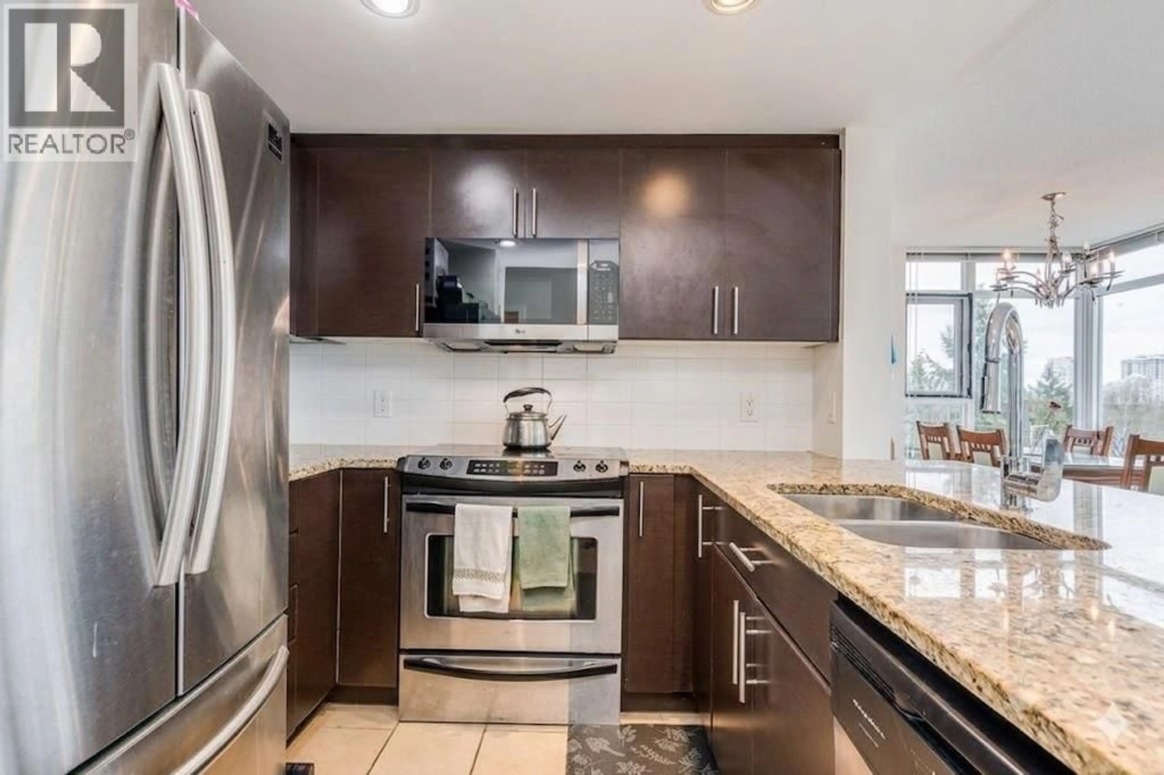 Standard kitchen, ceramic/tile floor for 806 - 575 DELESTRE AVENUE, Coquitlam British Columbia V3K0A6