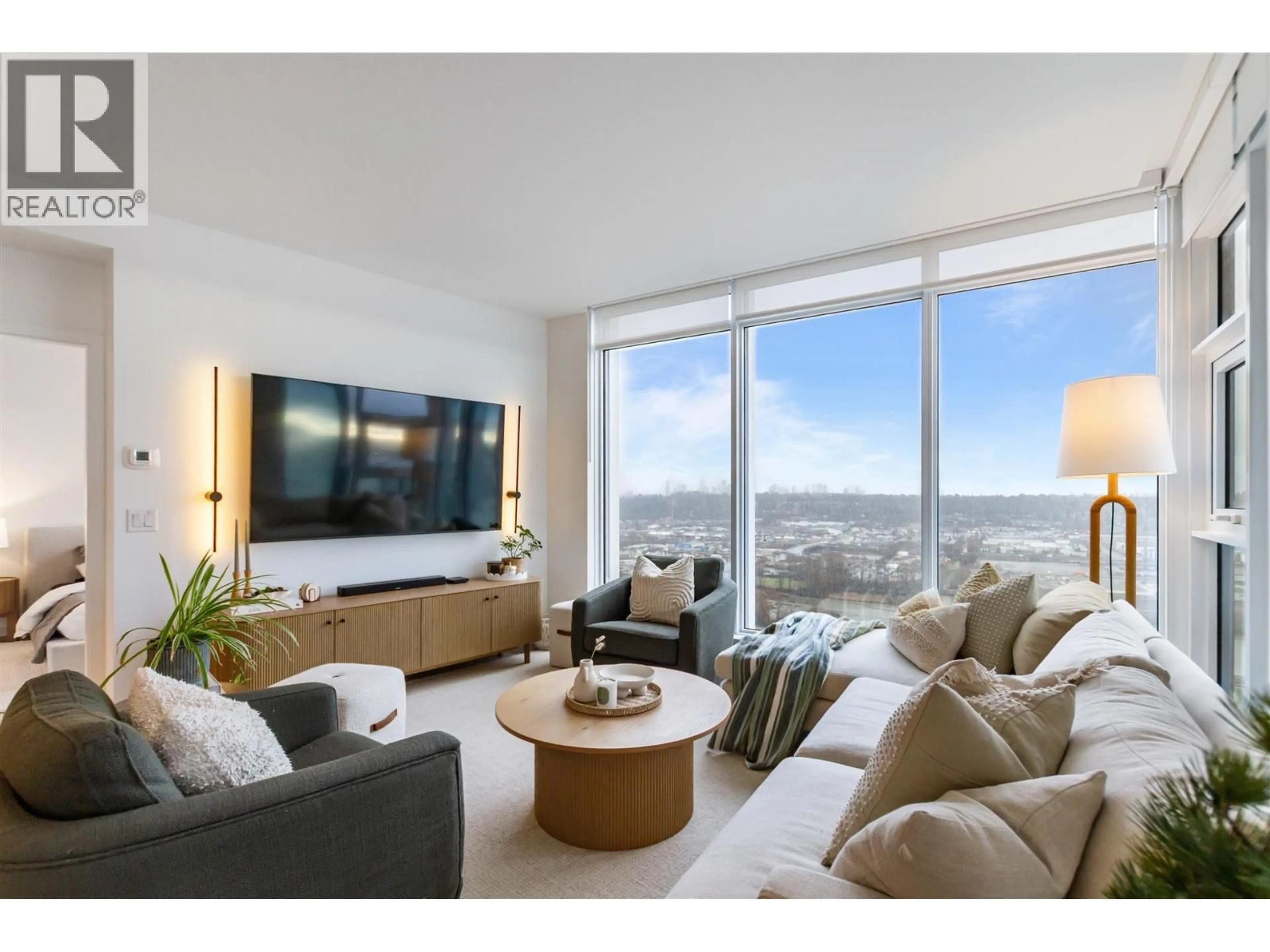 Living room with furniture, unknown for 3208 - 680 QUAYSIDE DRIVE, New Westminster British Columbia V3M0P2