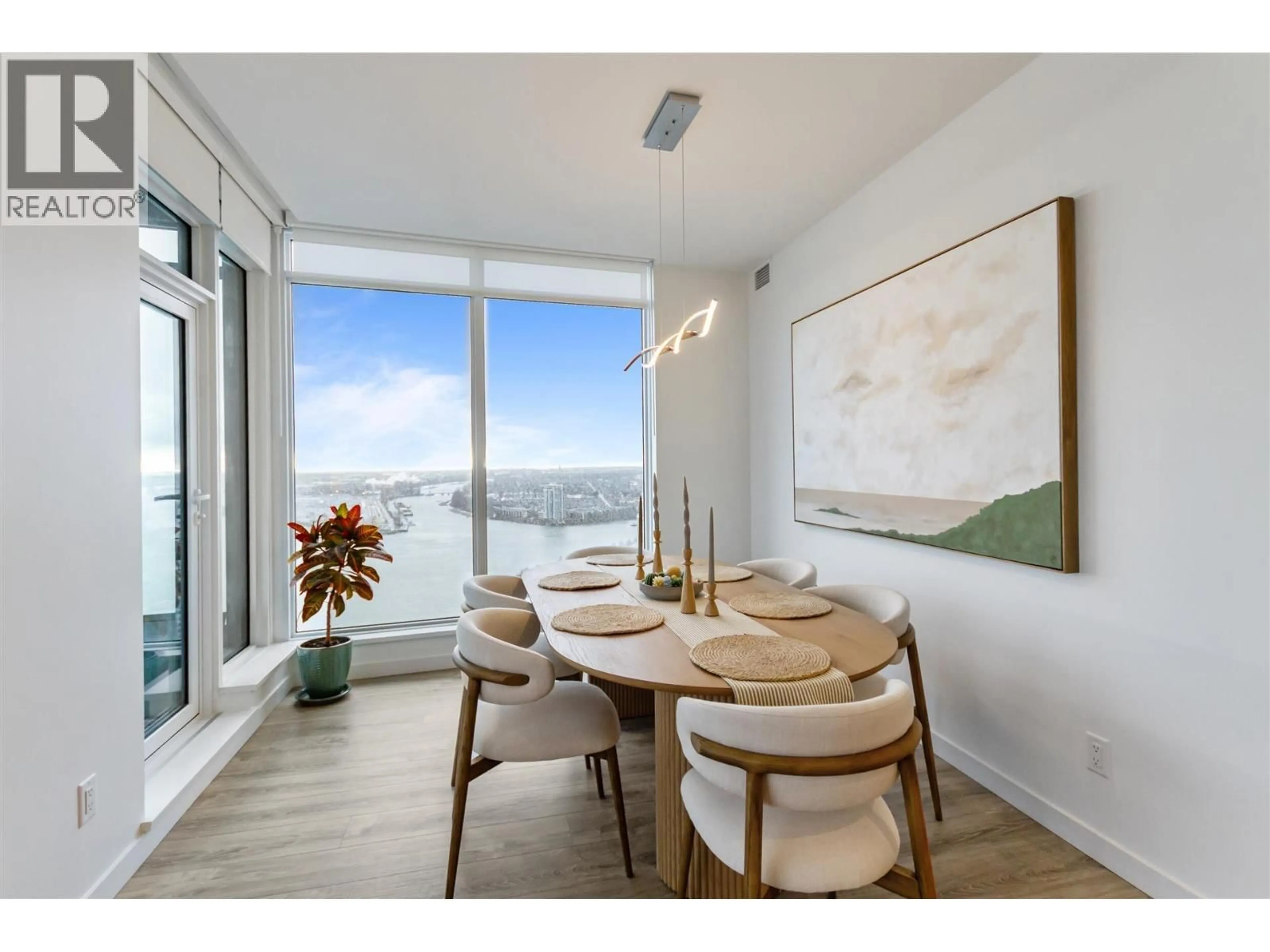 Dining room, wood/laminate floor for 3208 - 680 QUAYSIDE DRIVE, New Westminster British Columbia V3M0P2