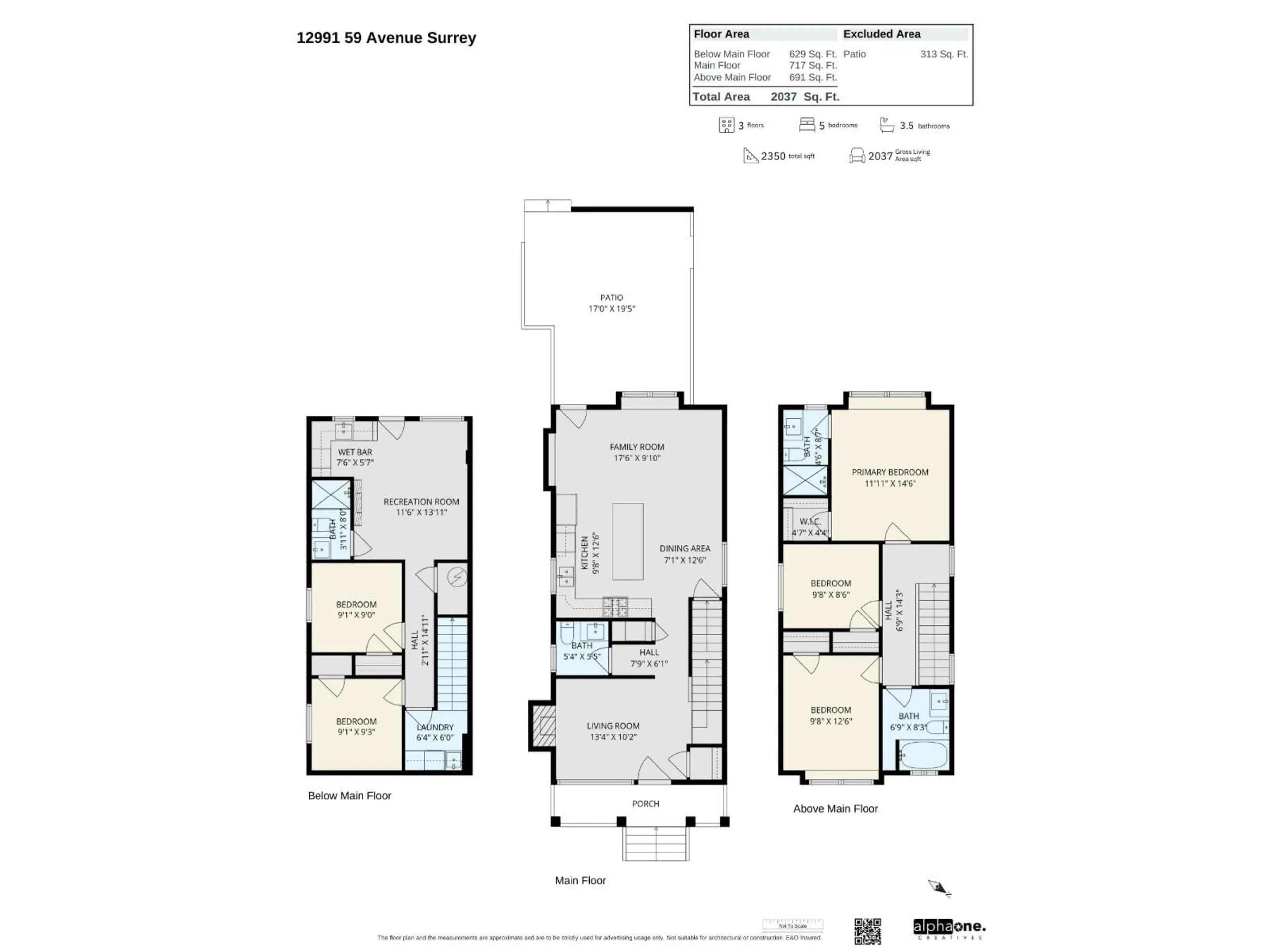 Floor plan for 12991 59 AVENUE, Surrey British Columbia V3X0C4
