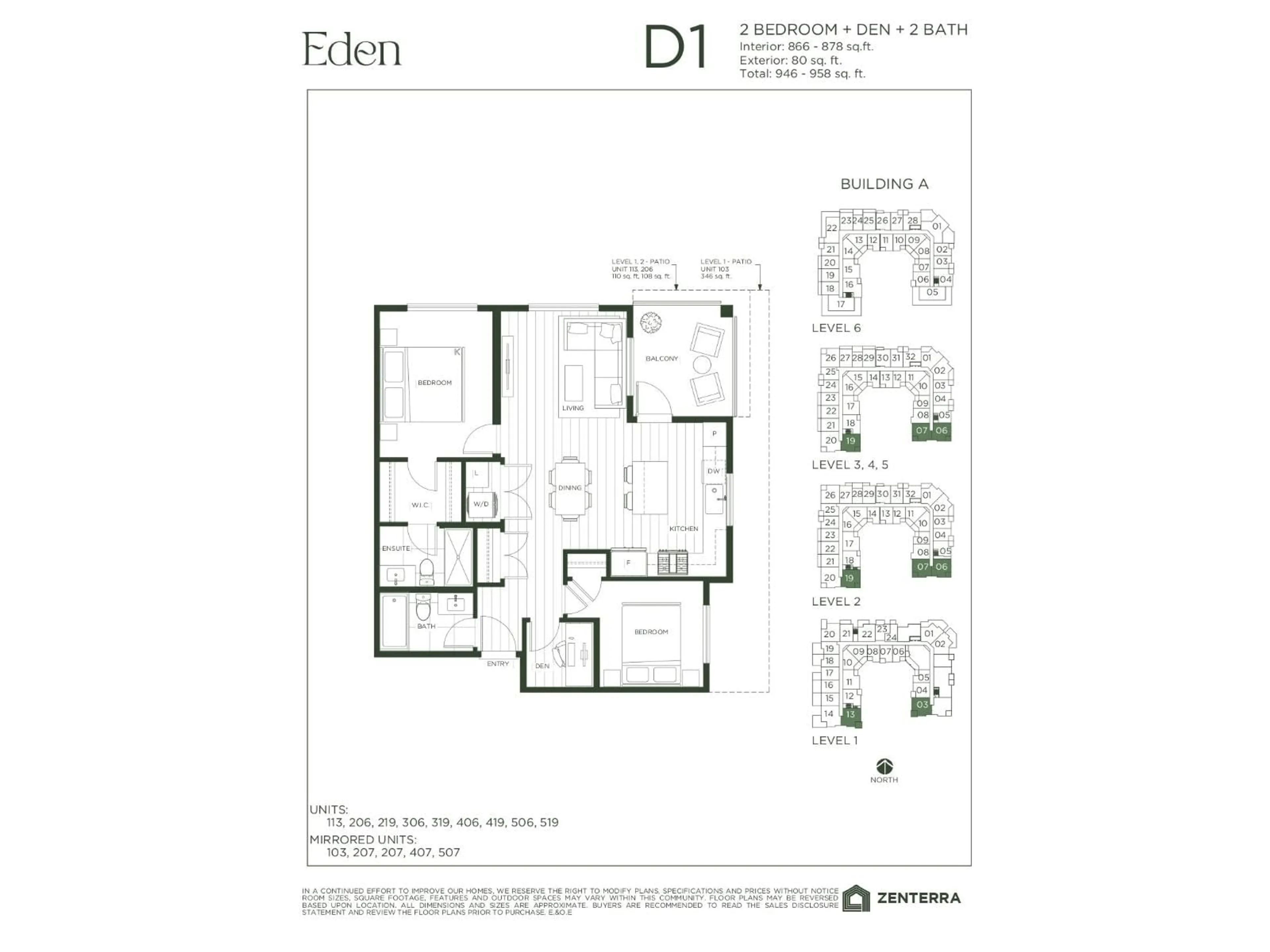 Floor plan for A207 - 19936 77 AVENUE, Langley British Columbia V0V0V0