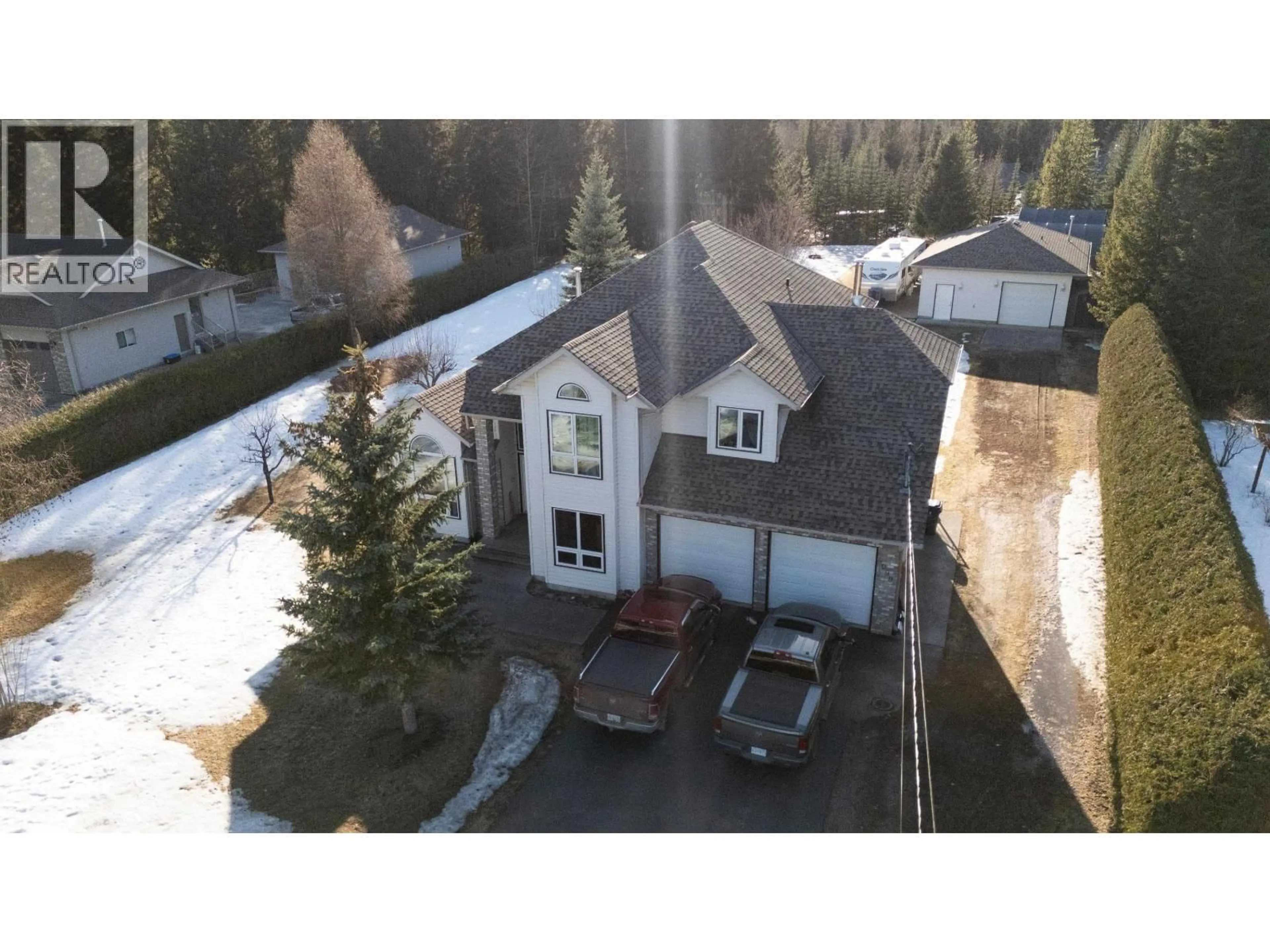 A pic from outside/outdoor area/front of a property/back of a property/a pic from drone, street for 4099 EVA PLACE, Prince George British Columbia V2K4Z4