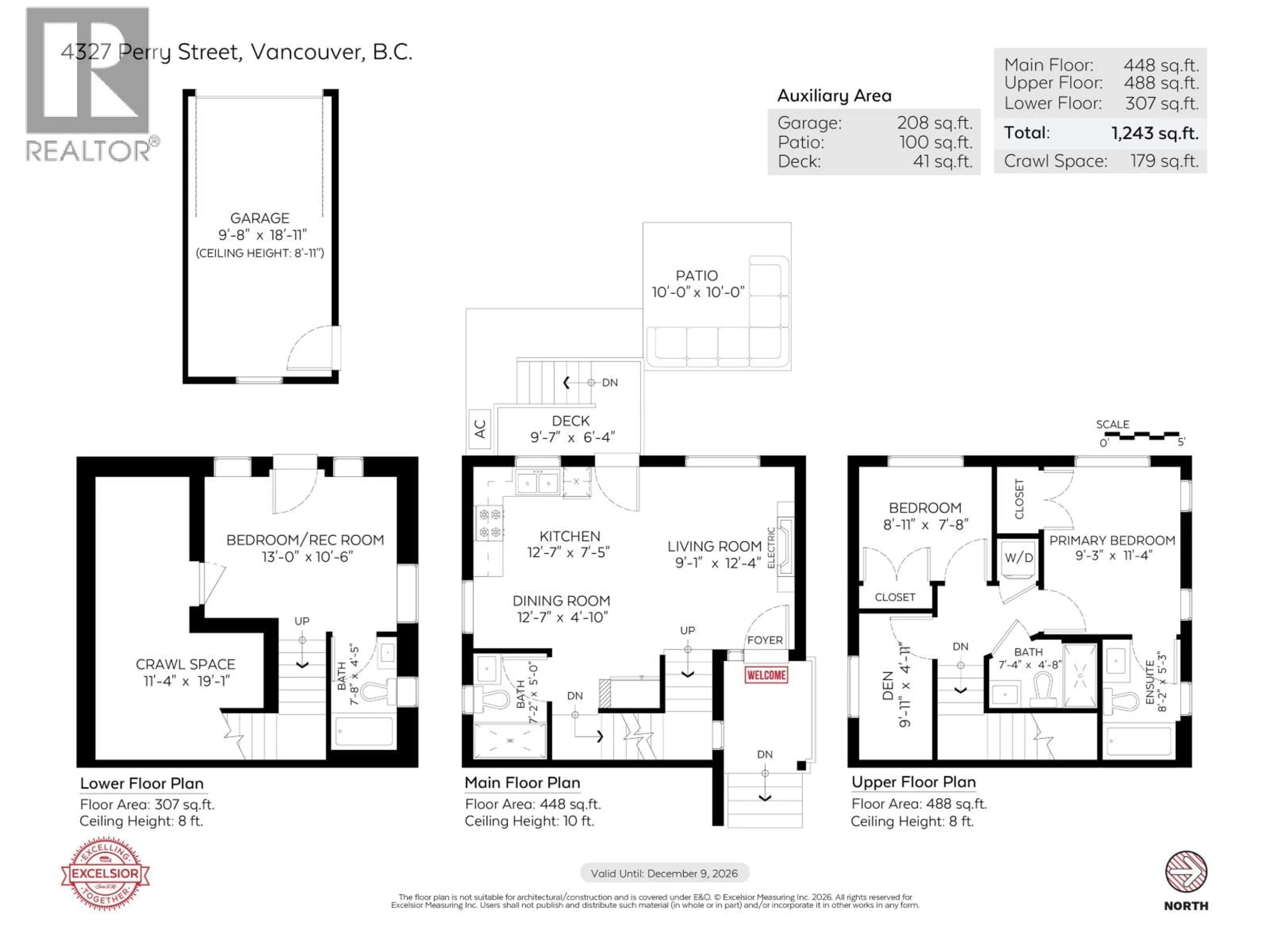 Floor plan for 4327 PERRY STREET, Vancouver British Columbia V5N3X6