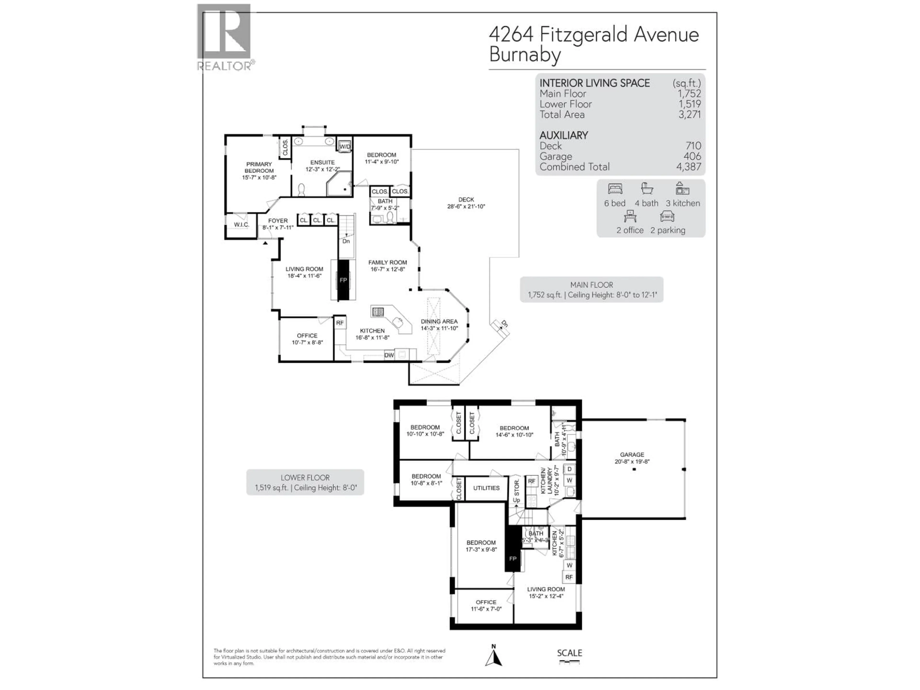 Floor plan for 4264 FITZGERALD AVENUE, Burnaby British Columbia V5G3R8