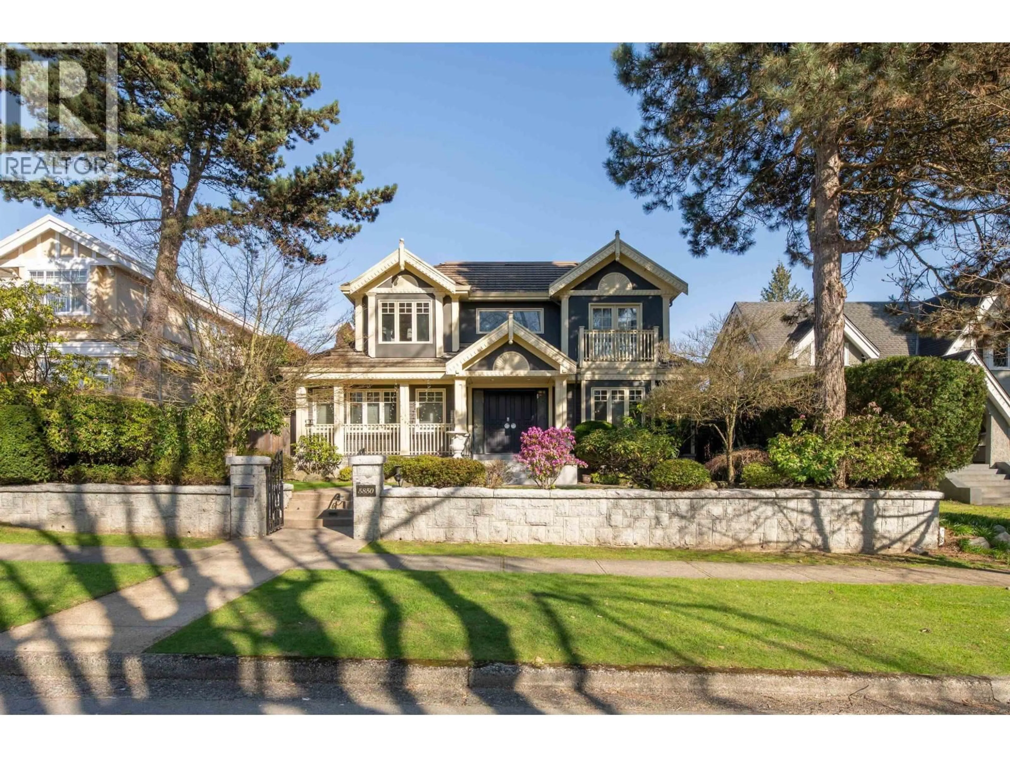 Home with brick exterior material, street for 5850 CARTIER STREET, Vancouver British Columbia V6M3A7