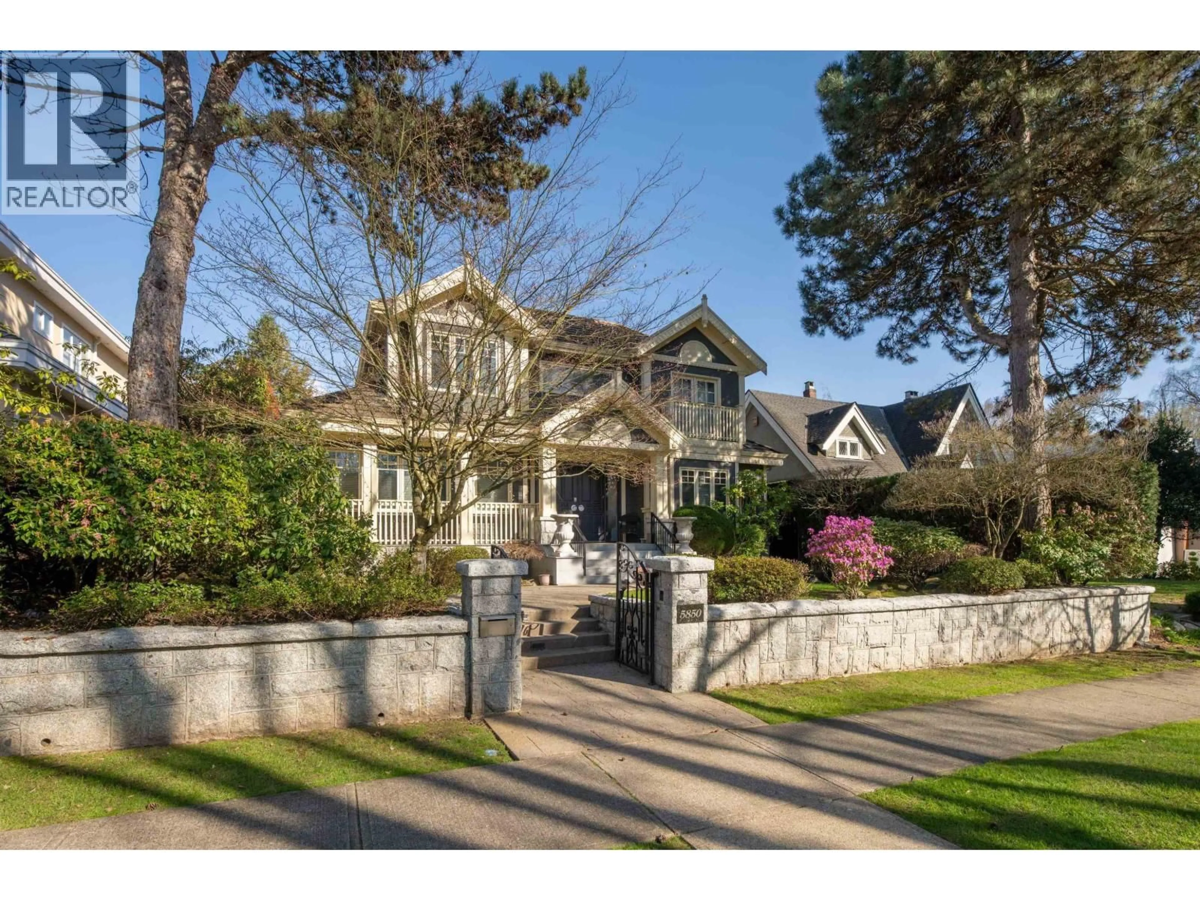 Home with brick exterior material, street for 5850 CARTIER STREET, Vancouver British Columbia V6M3A7