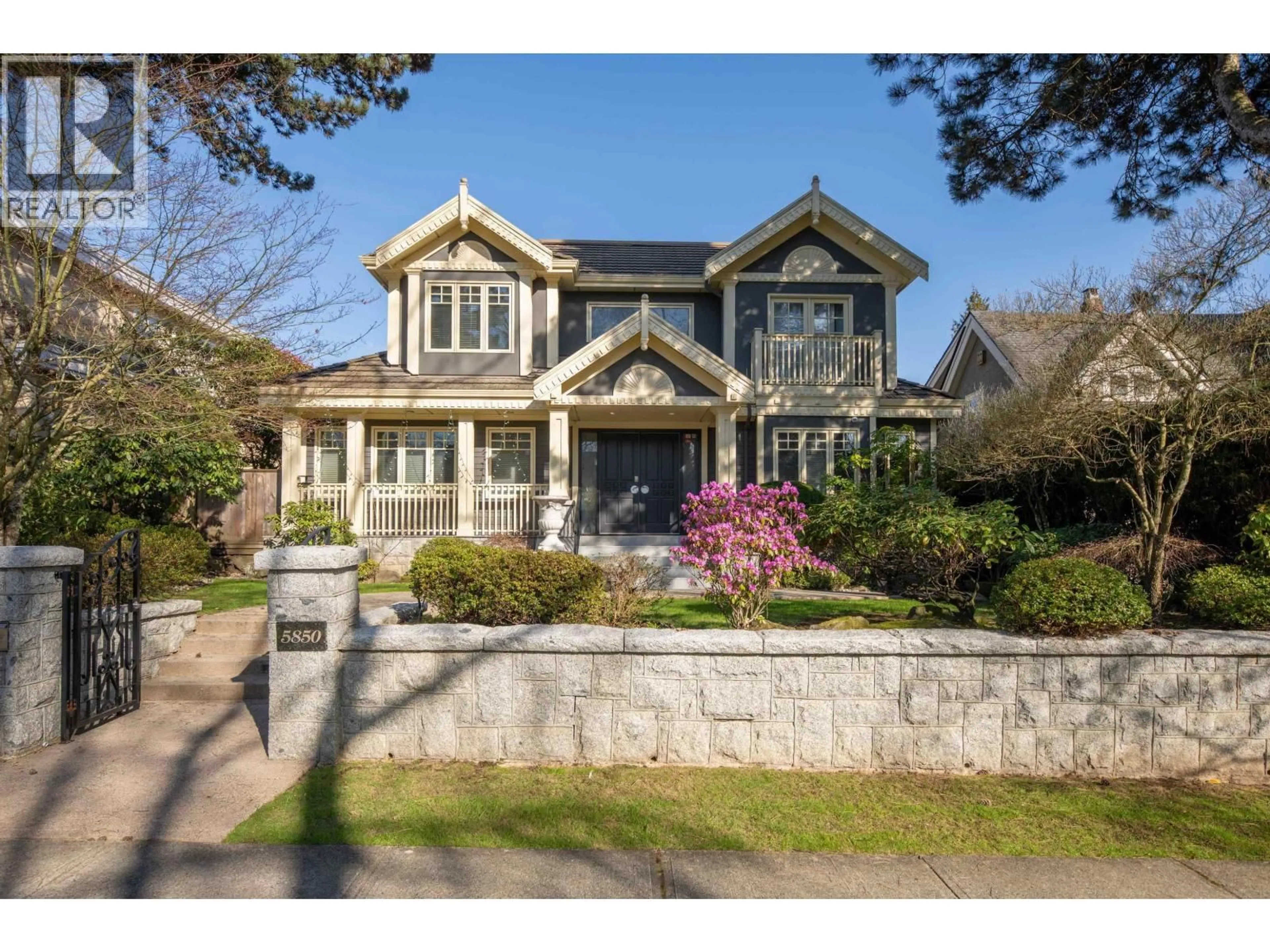 Home with brick exterior material, street for 5850 CARTIER STREET, Vancouver British Columbia V6M3A7