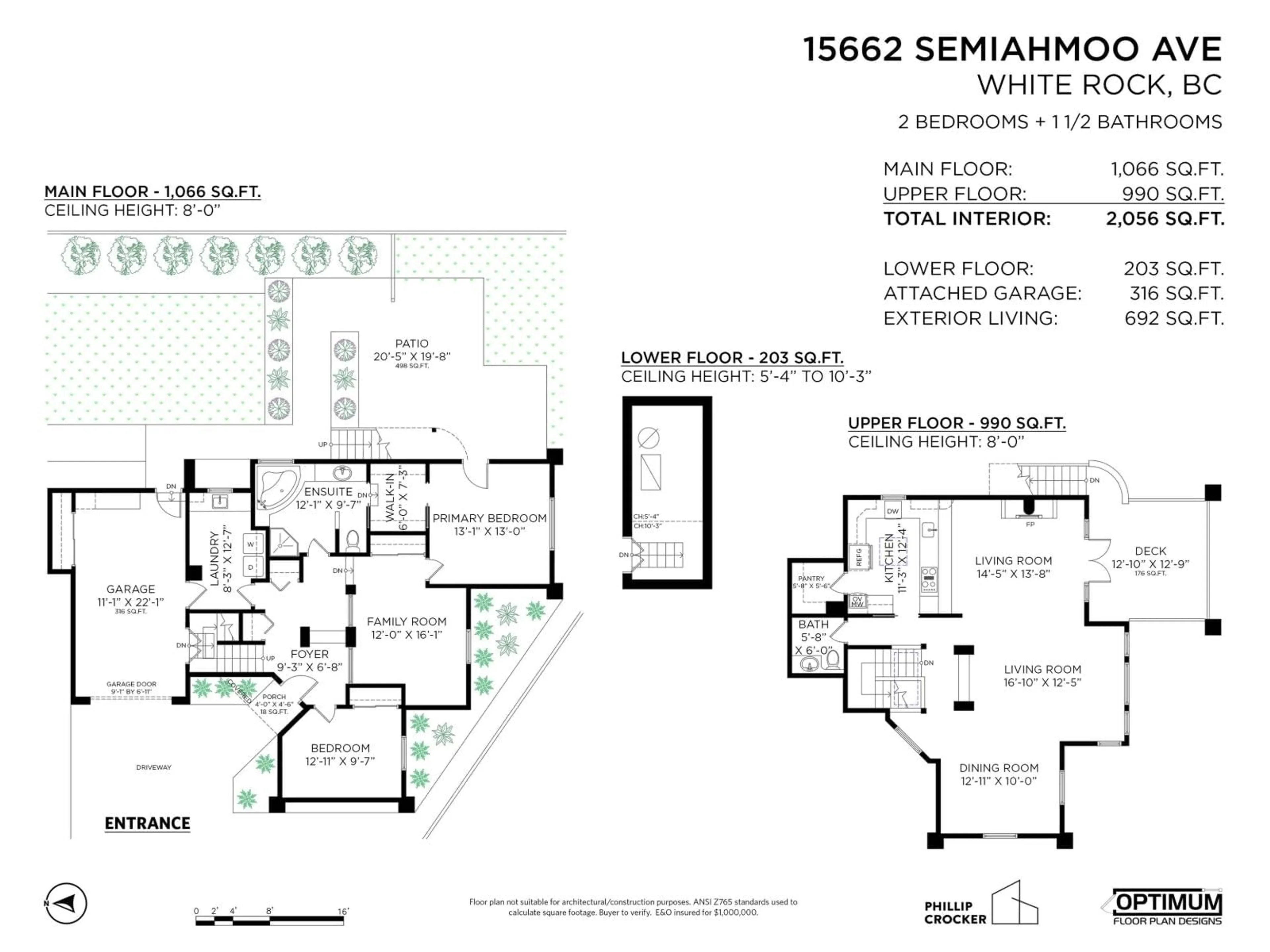 Floor plan for 15662 SEMIAHMOO AVENUE, White Rock British Columbia V4B1V4