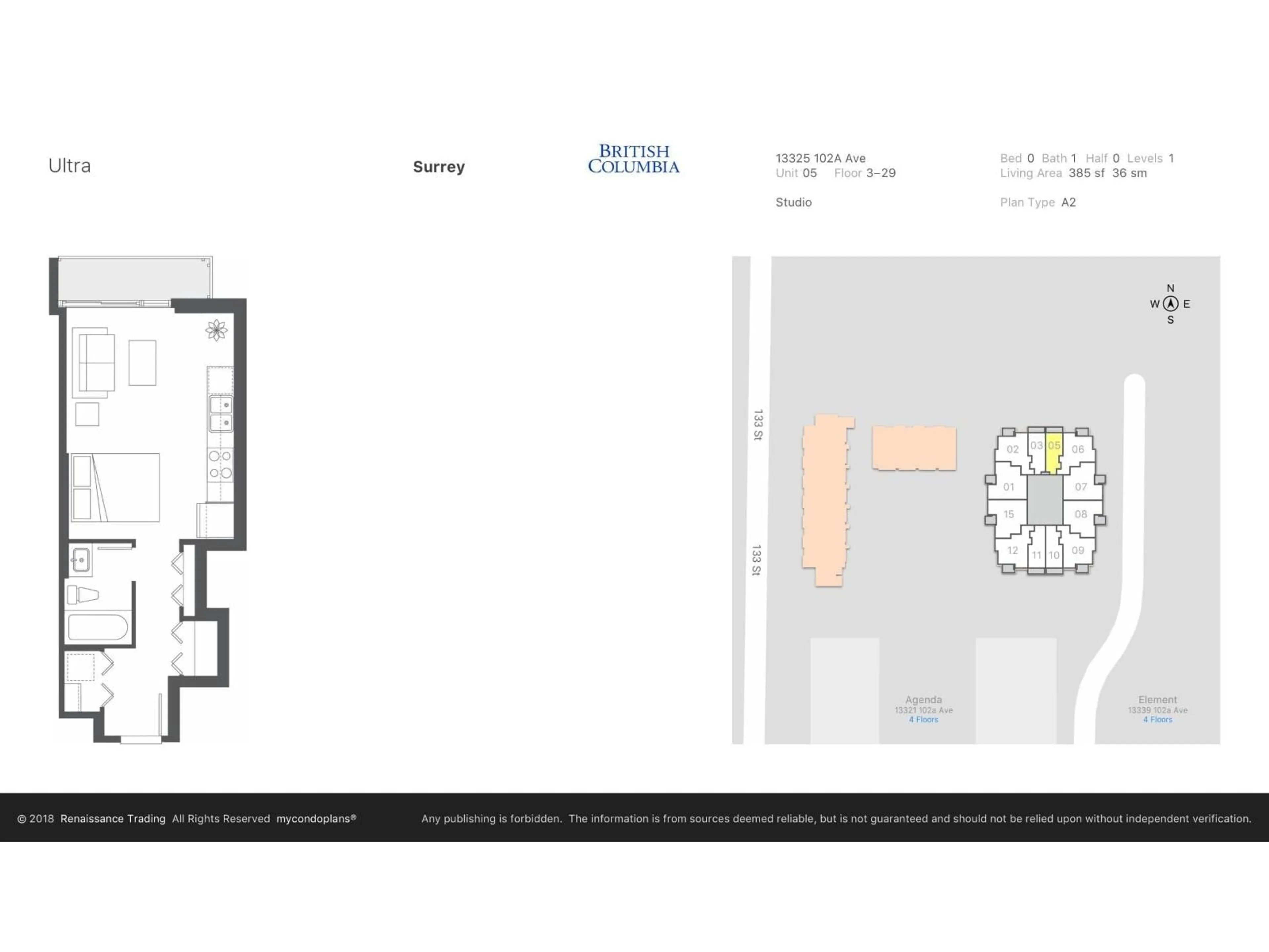Floor plan for 605 - 13325 102A AVENUE, Surrey British Columbia V3T0J5