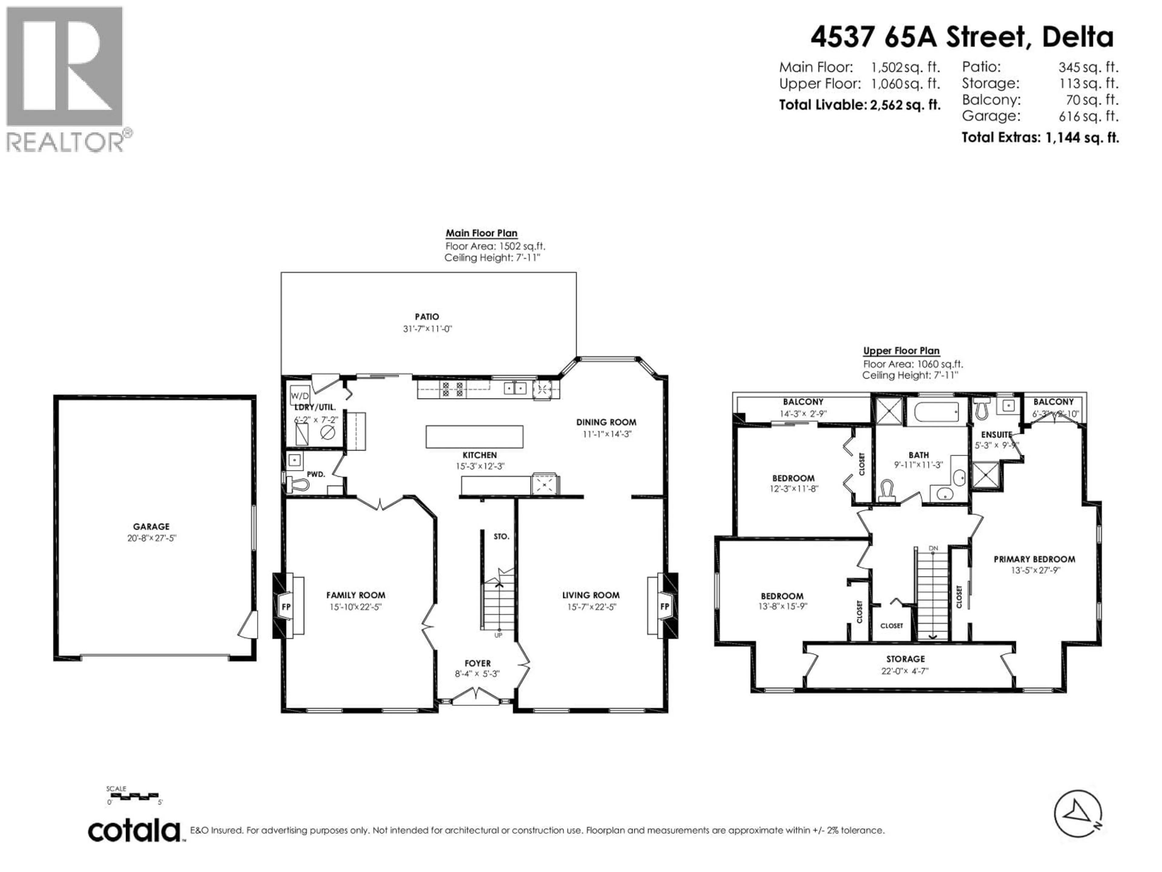 Floor plan for 4537 65A STREET, Delta British Columbia V4K4Y7