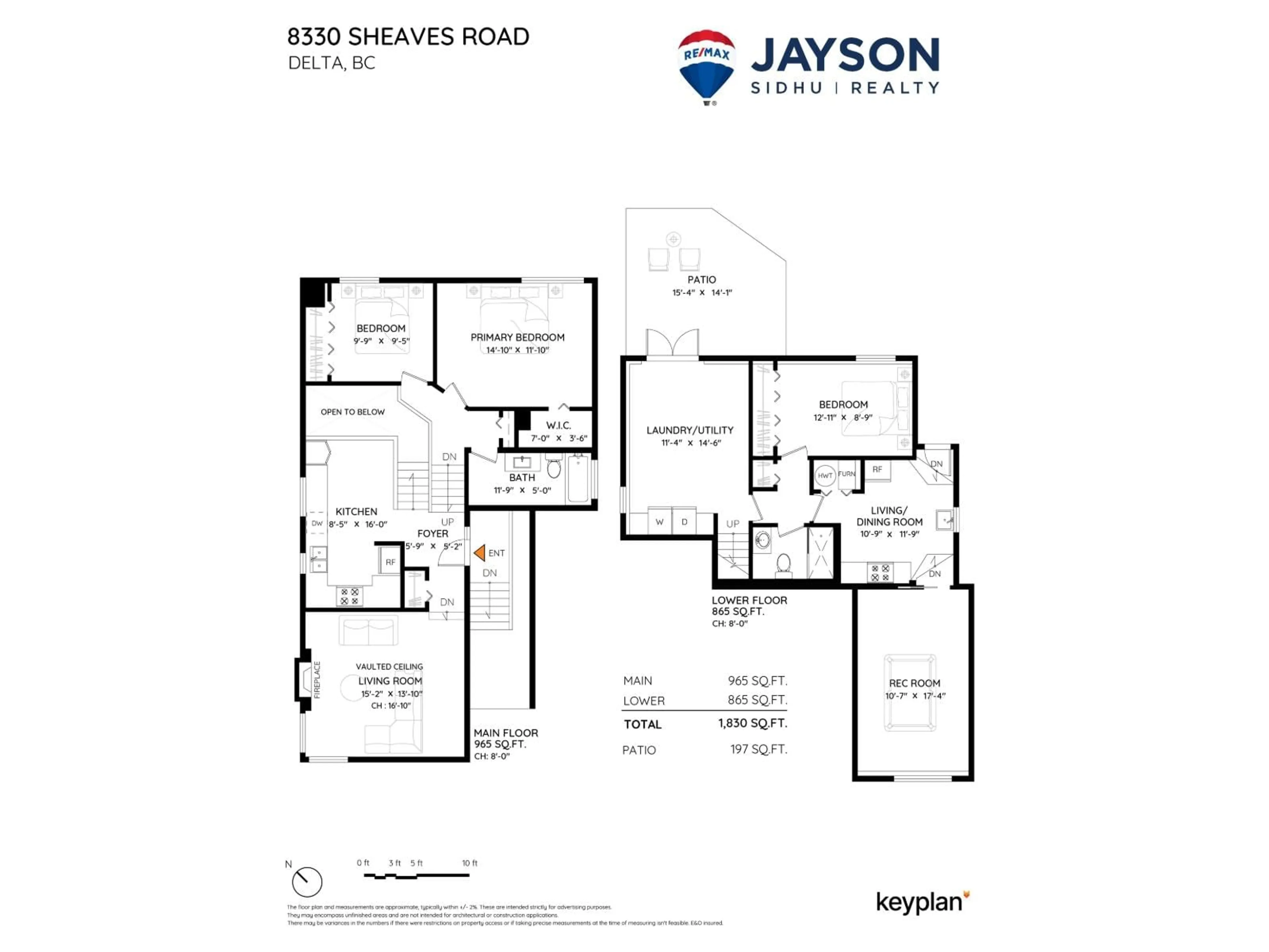 Floor plan for 8330 SHEAVES ROAD, Delta British Columbia V4C3X1