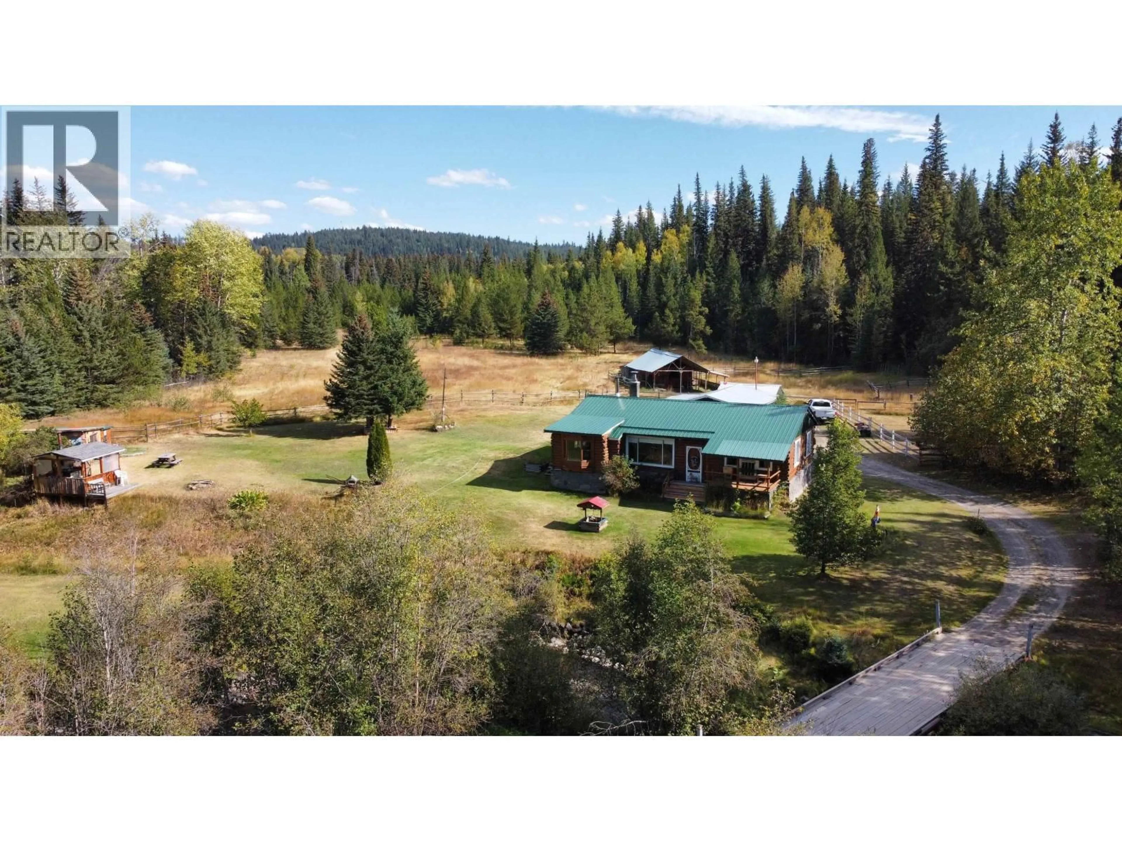 A pic from outside/outdoor area/front of a property/back of a property/a pic from drone, forest/trees view for 6515 MAHOOD LAKE ROAD, Lone Butte British Columbia V0K1X3