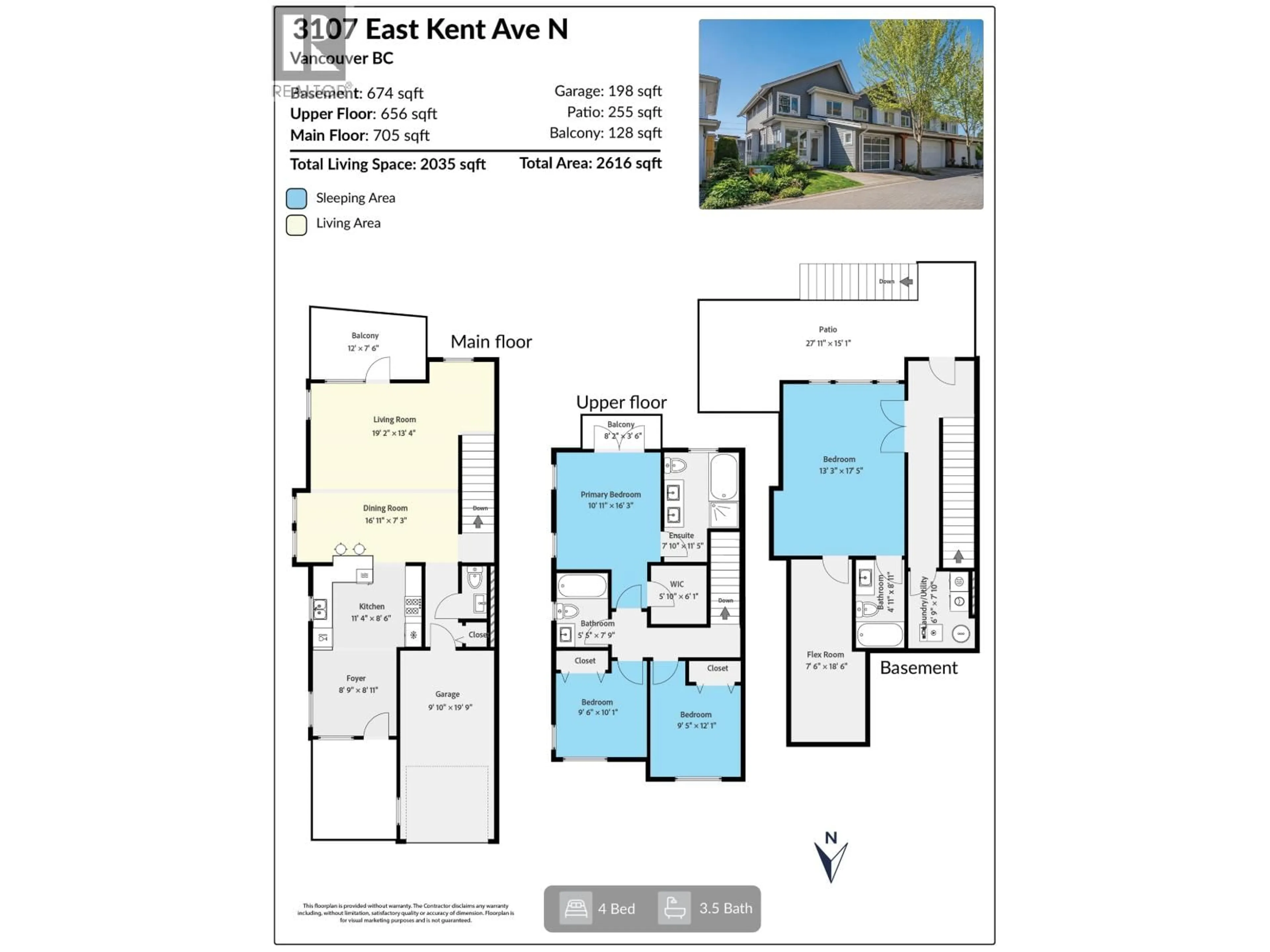 Floor plan for 3107 KENT AVENUE NORTH AVENUE, Vancouver British Columbia V5S4Y1