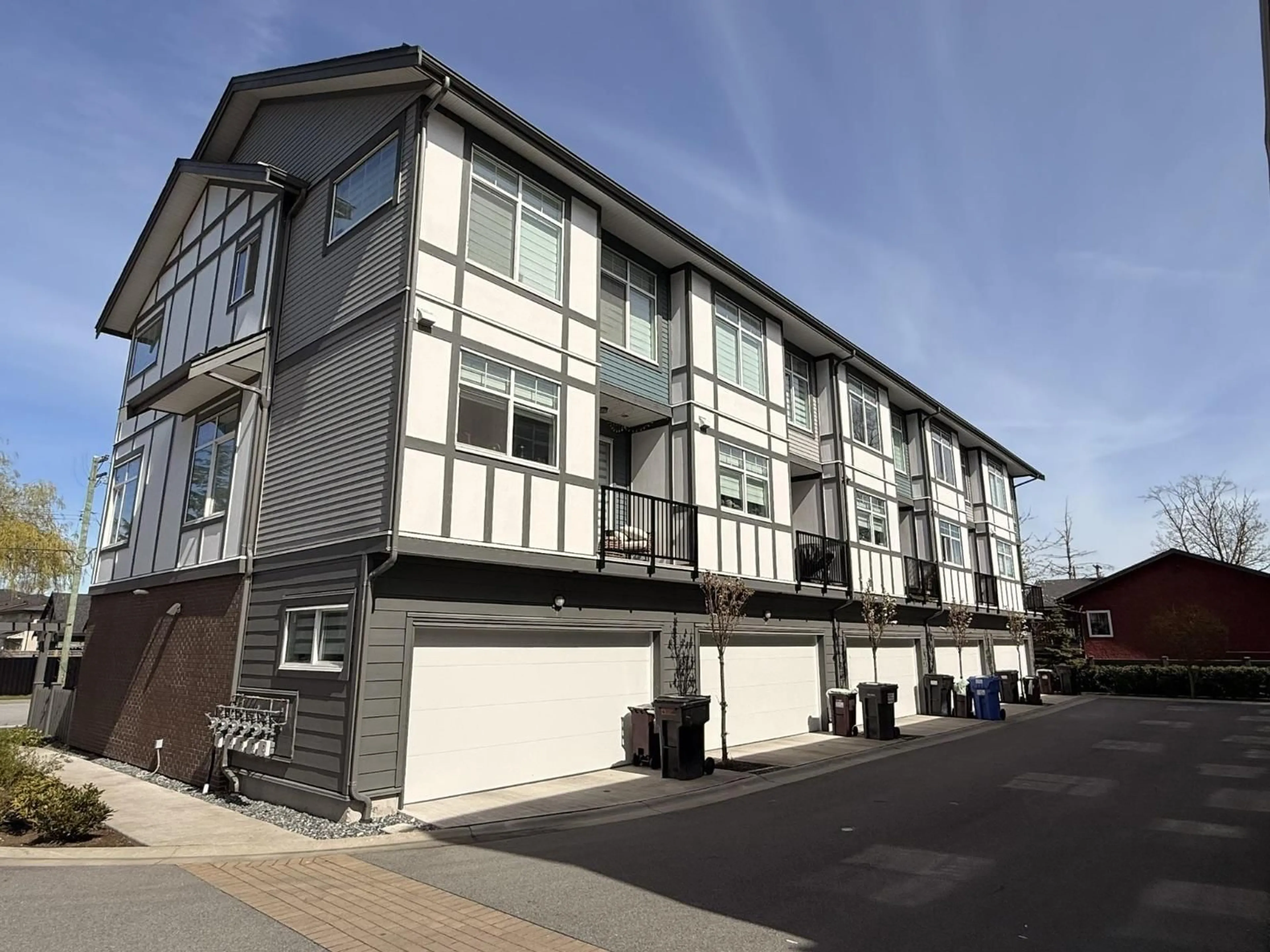 A pic from outside/outdoor area/front of a property/back of a property/a pic from drone, street for 4 - 17528 60 AVENUE, Surrey British Columbia V3S1T8