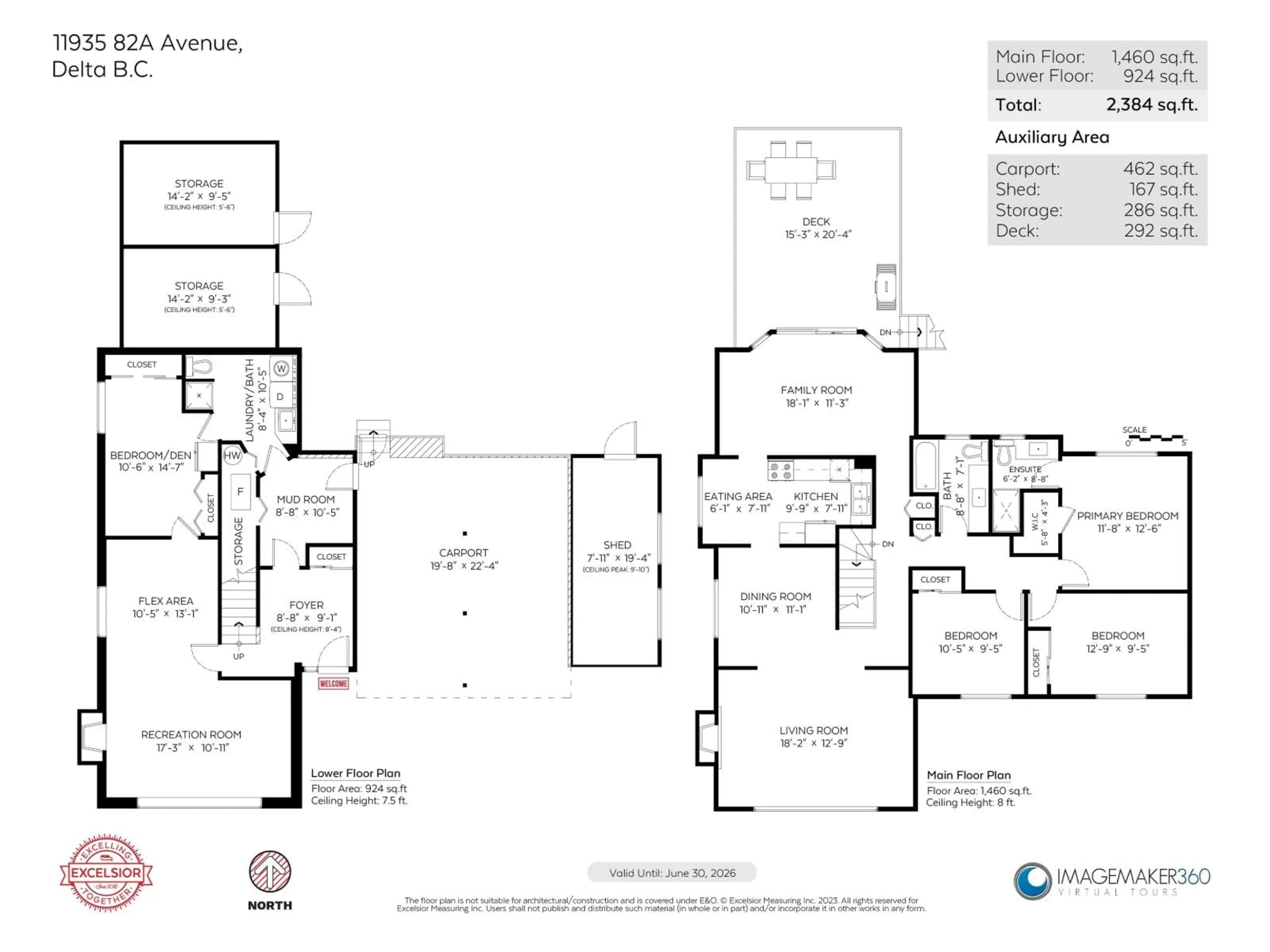 Floor plan for 11935 82A AVENUE, Delta British Columbia V4C3P6