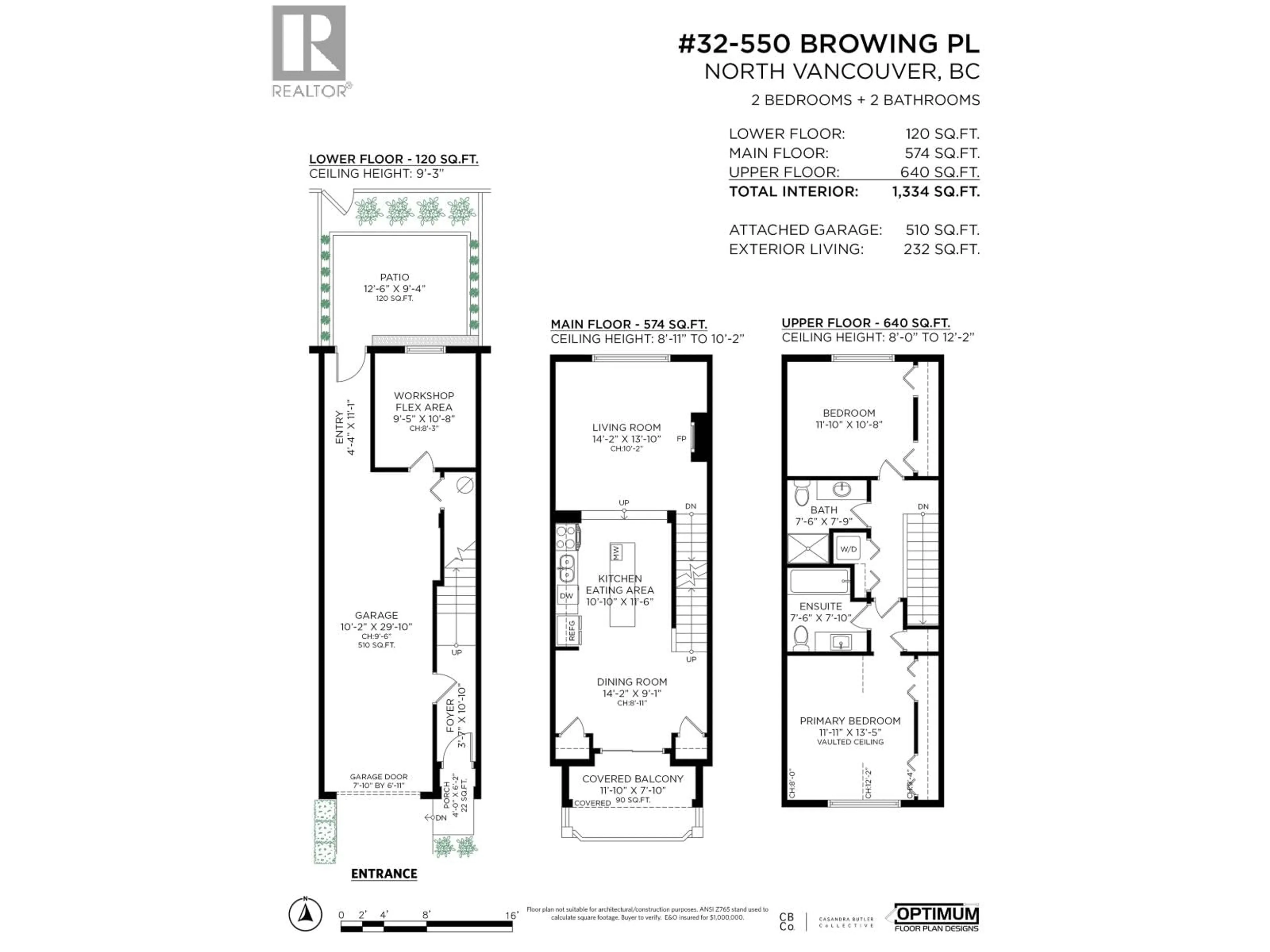 Floor plan for 32 - 550 BROWNING PLACE, North Vancouver British Columbia V7H3A9