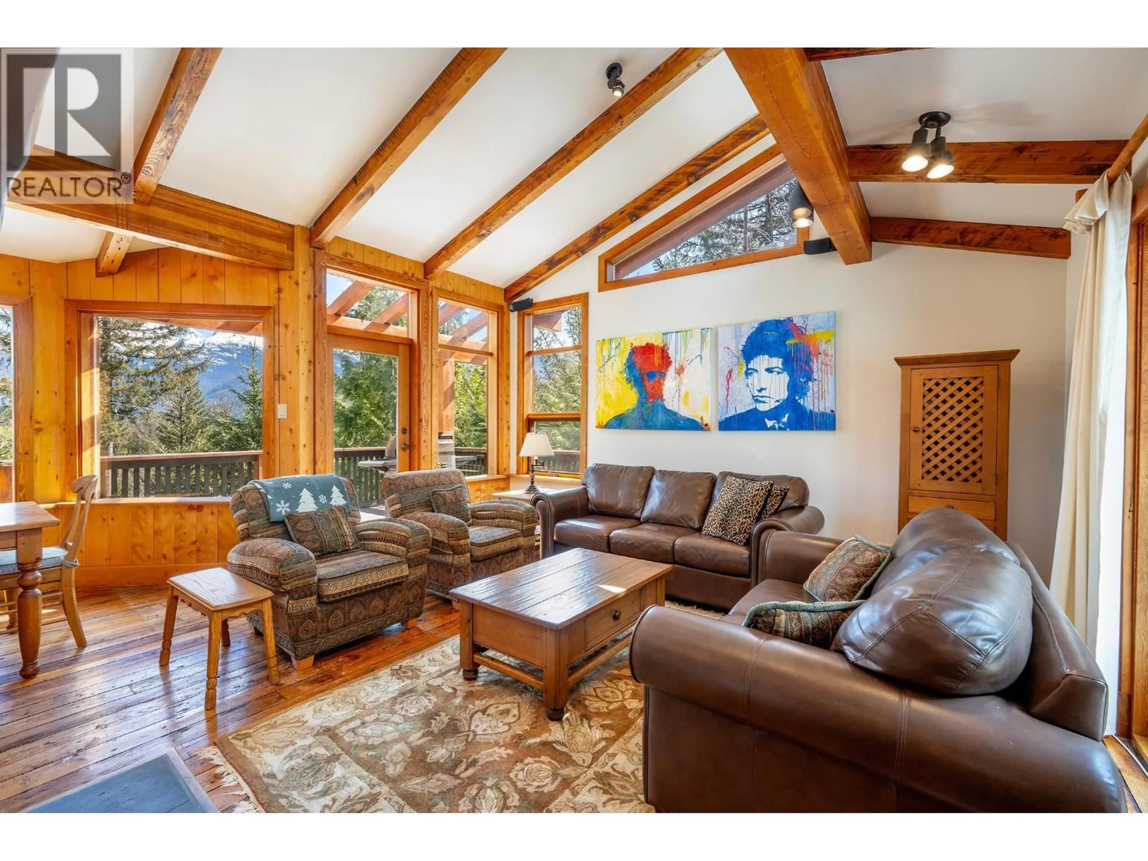 Living room with furniture, wood/laminate floor for 8596 DRIFTER PLACE, Whistler British Columbia V8E0G2