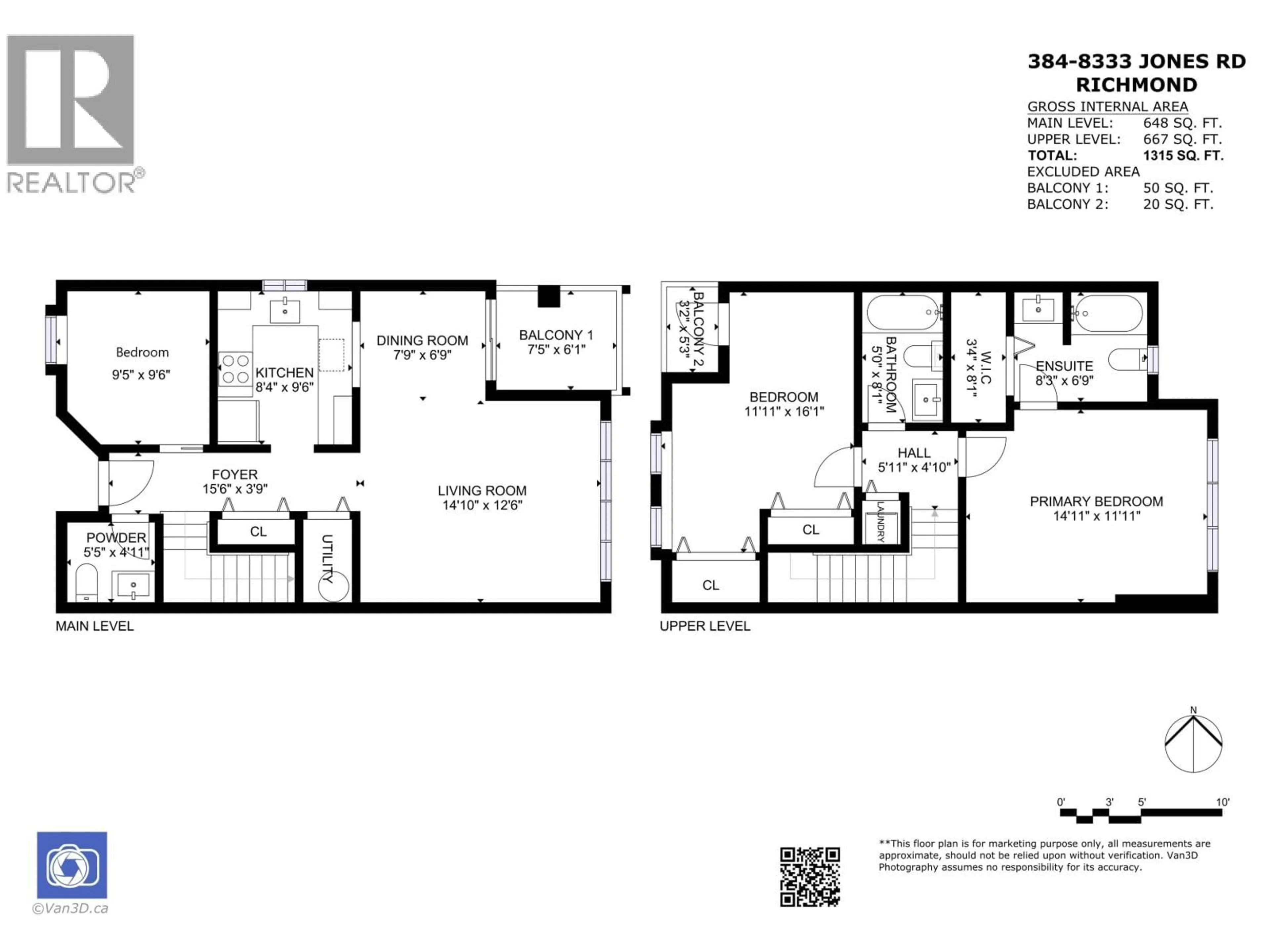 Floor plan for 384 - 8333 JONES ROAD, Richmond British Columbia V6Y3W9