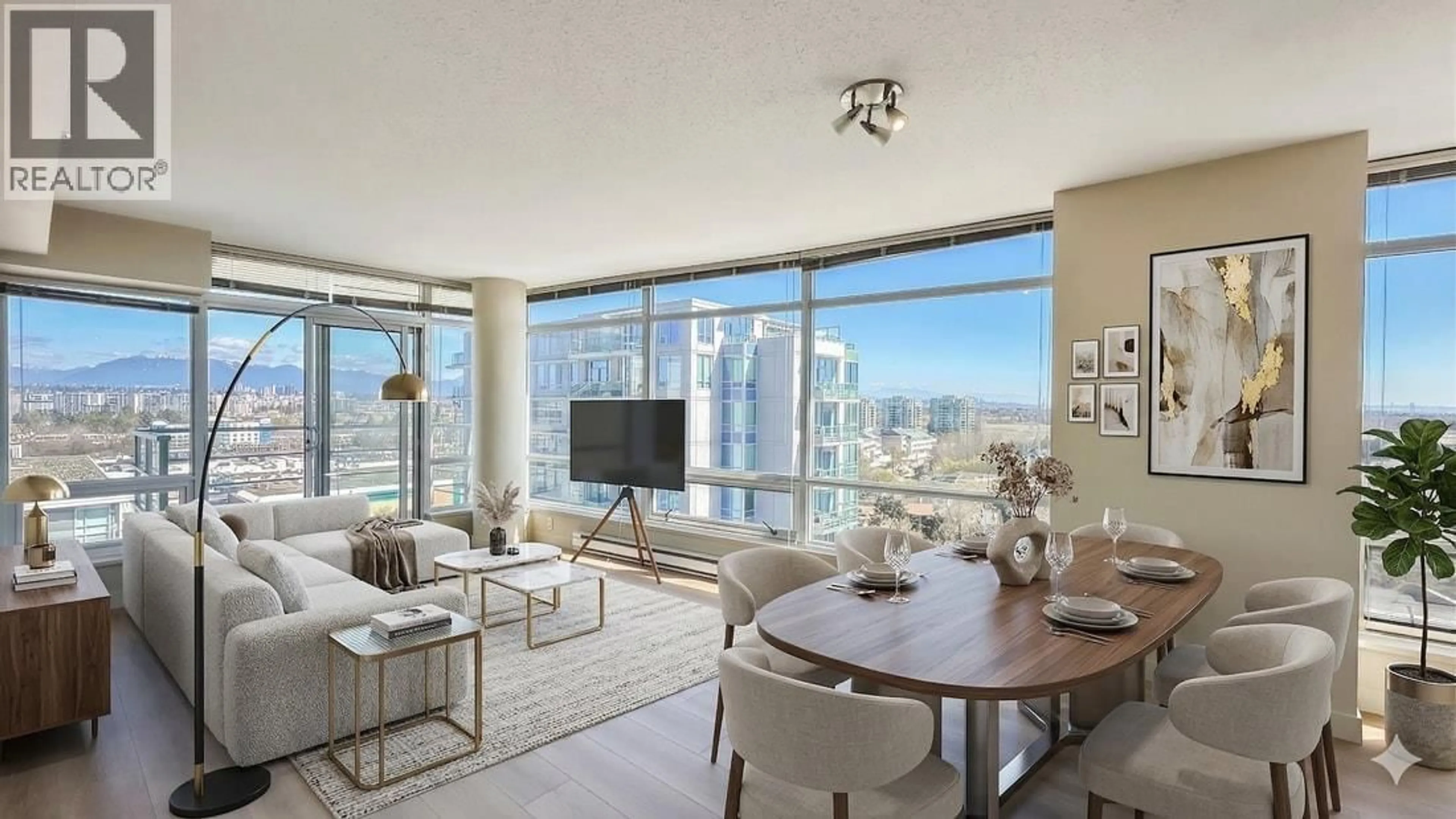 Living room with furniture, unknown for 1701 - 8288 LANSDOWNE ROAD, Richmond British Columbia V6X0B3