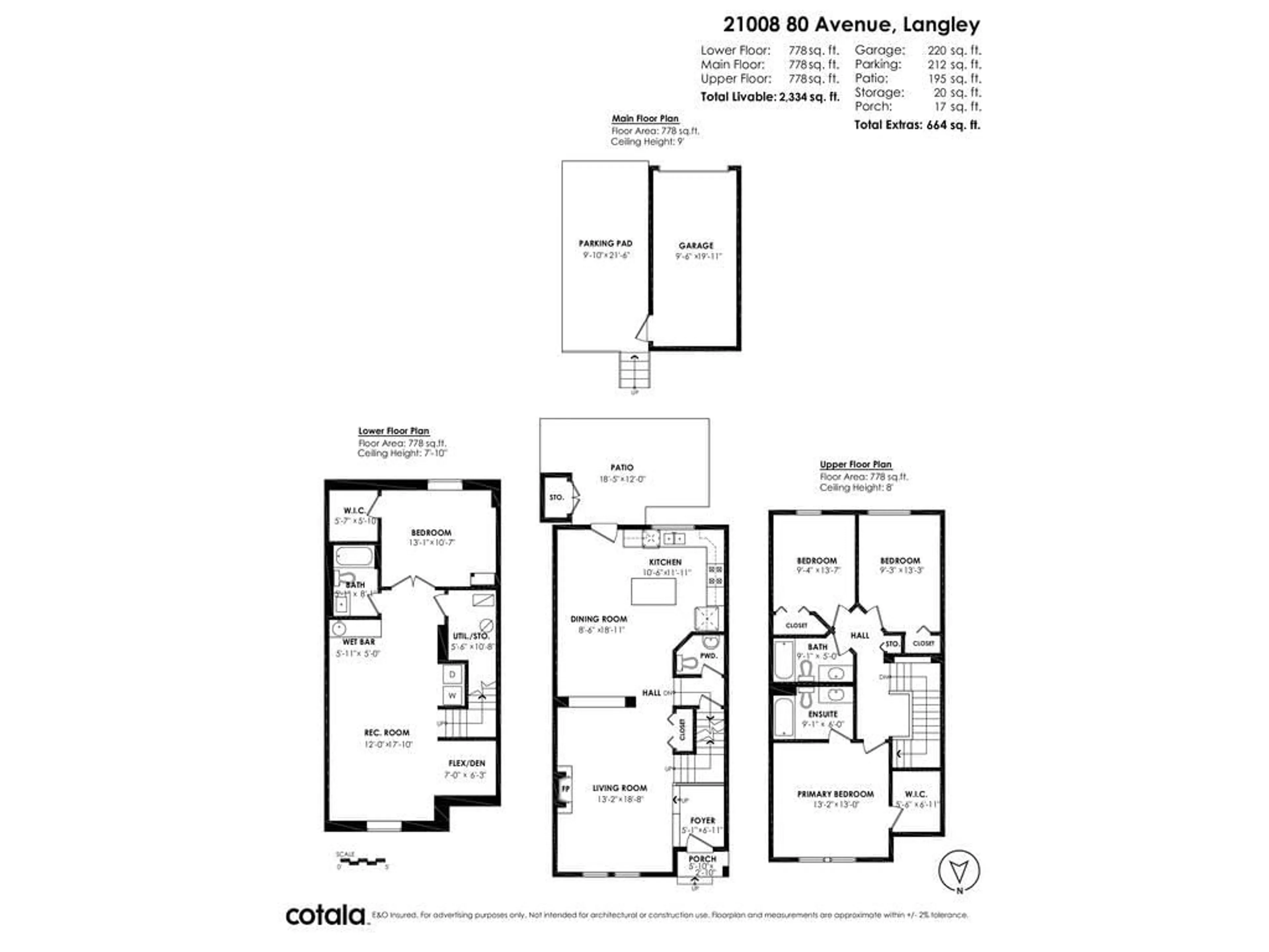 Floor plan for 21008 80 AVENUE, Langley British Columbia V2Y0H6