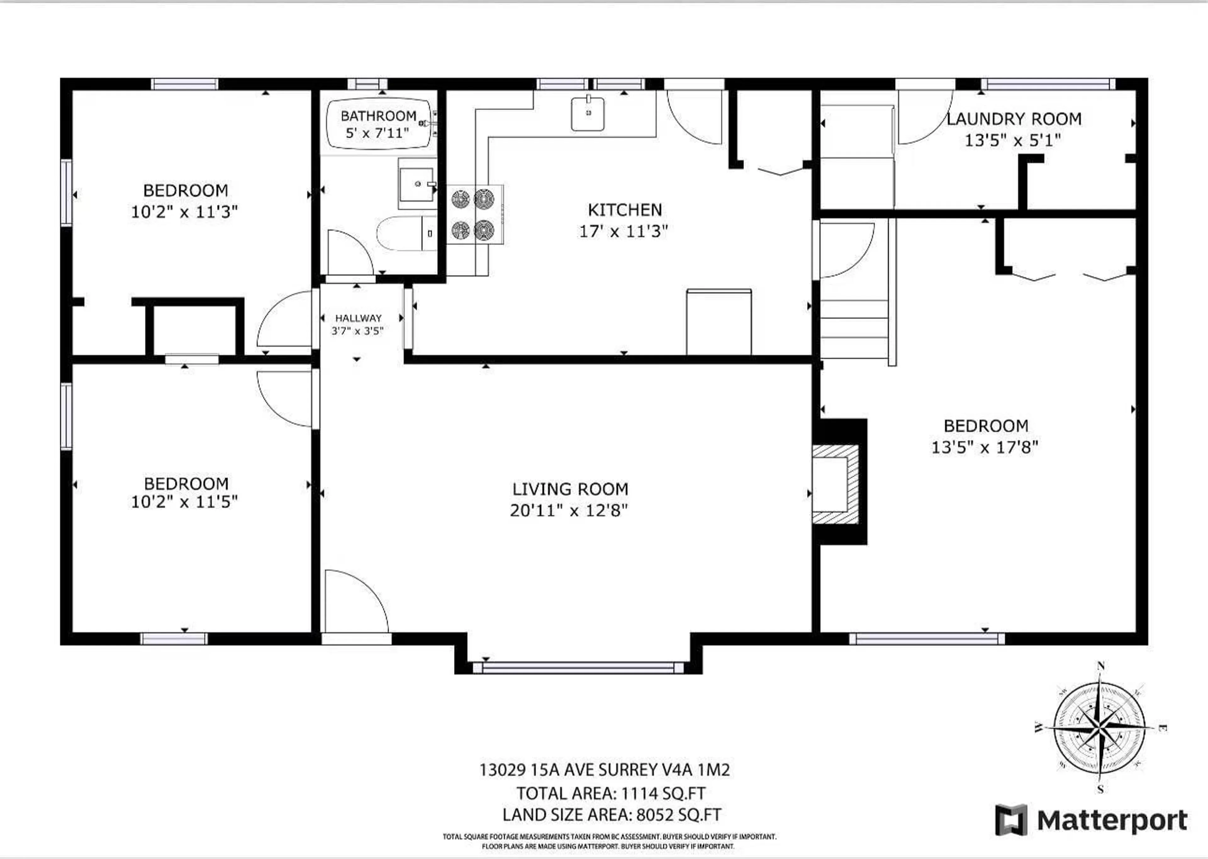 Floor plan for 13029 15A AVENUE, Surrey British Columbia V4A1M2