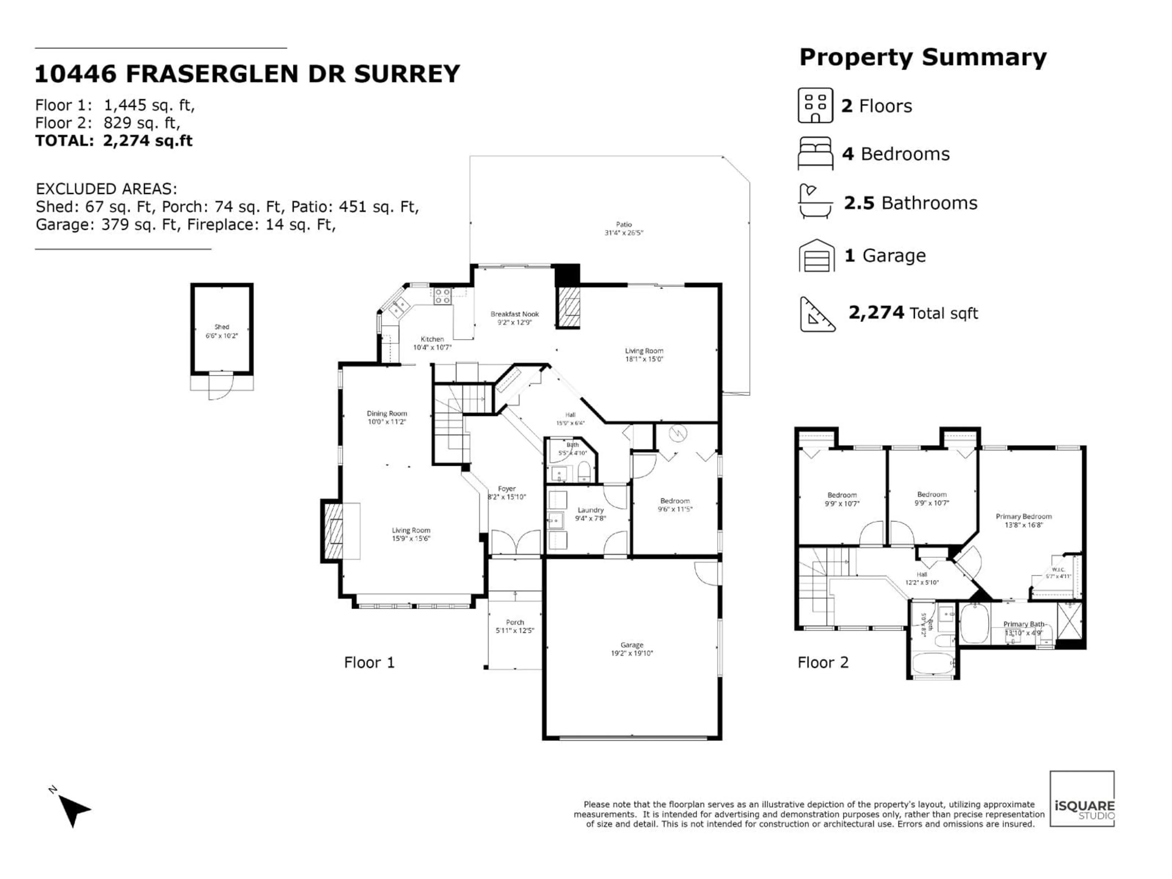 Floor plan for 10446 FRASERGLEN DRIVE, Surrey British Columbia V4N1T5