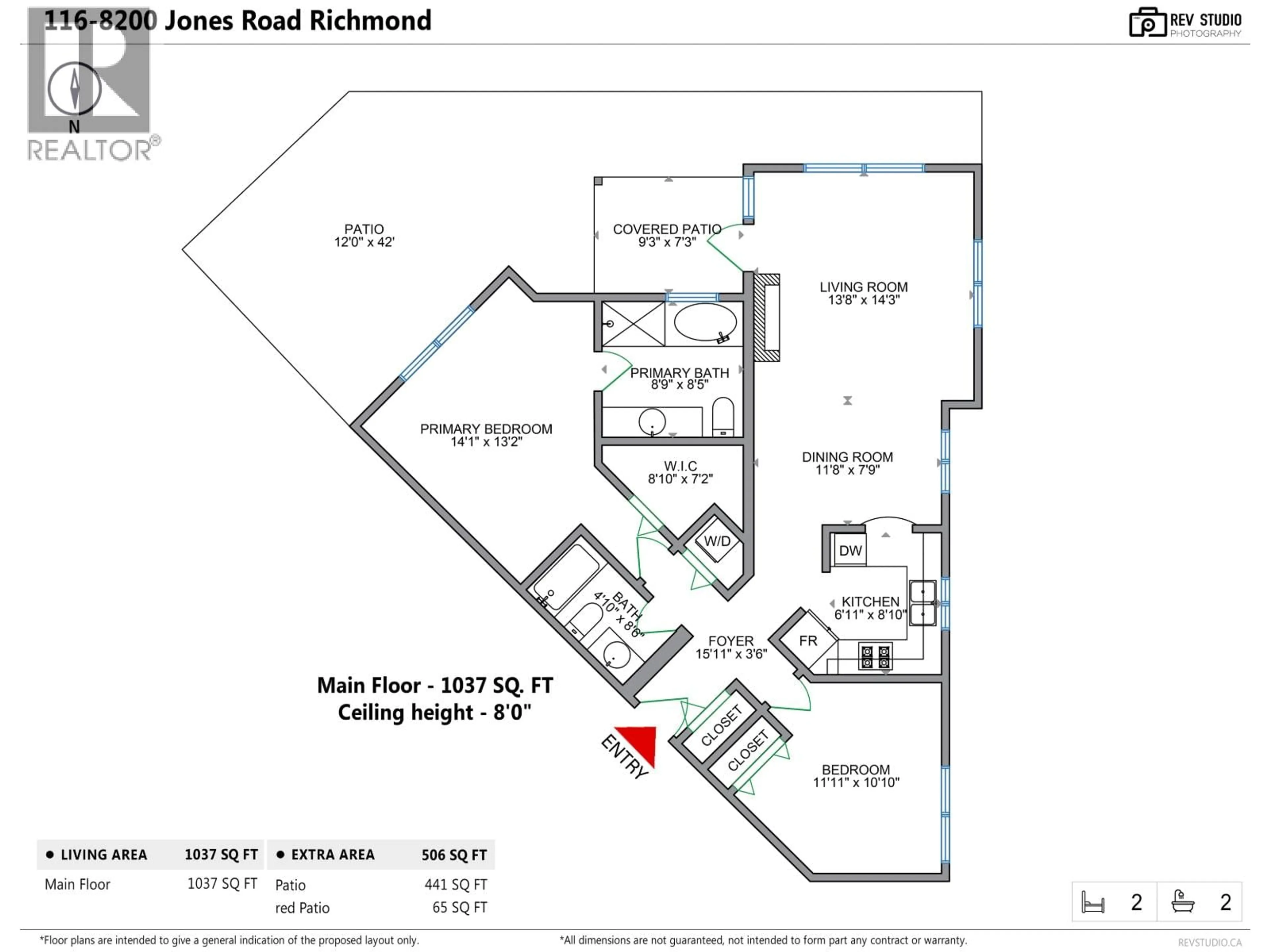 Floor plan for 116 - 8200 JONES ROAD, Richmond British Columbia V6Y3Z2