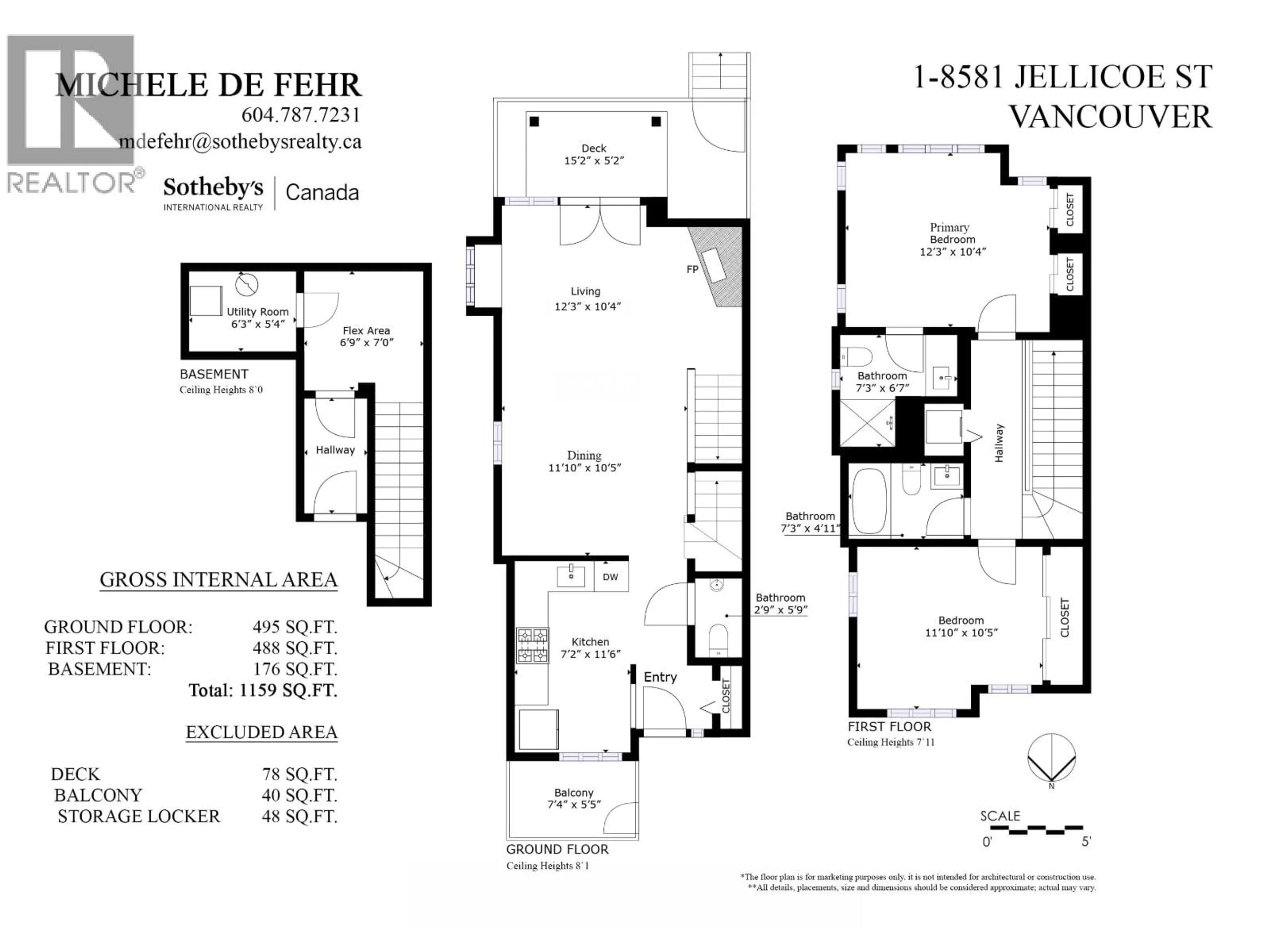 Floor plan for 1 - 8581 JELLICOE STREET, Vancouver British Columbia V5S4T5