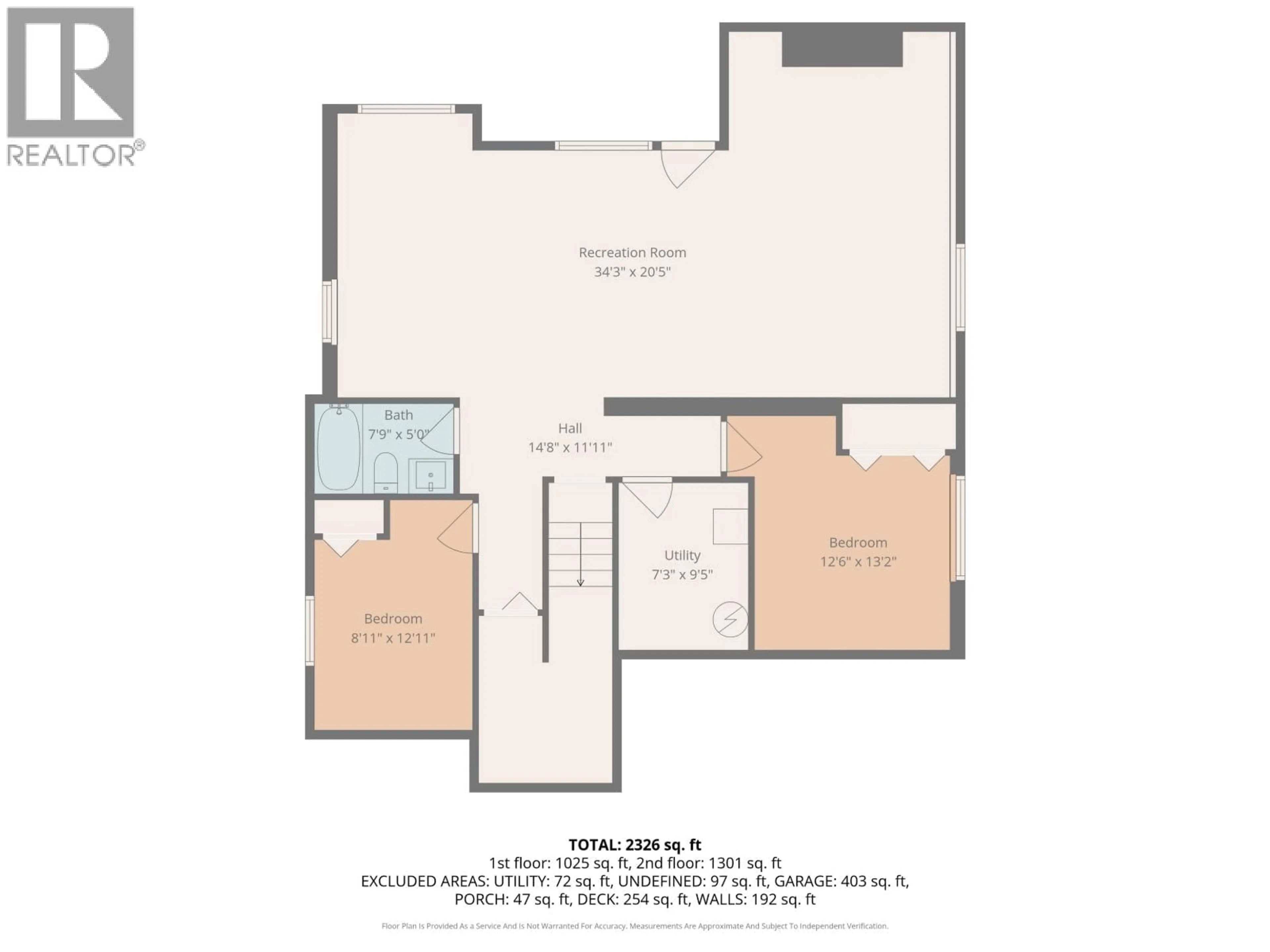 Floor plan for 9083 TATLOW PLACE, Prince George British Columbia V2K5A6