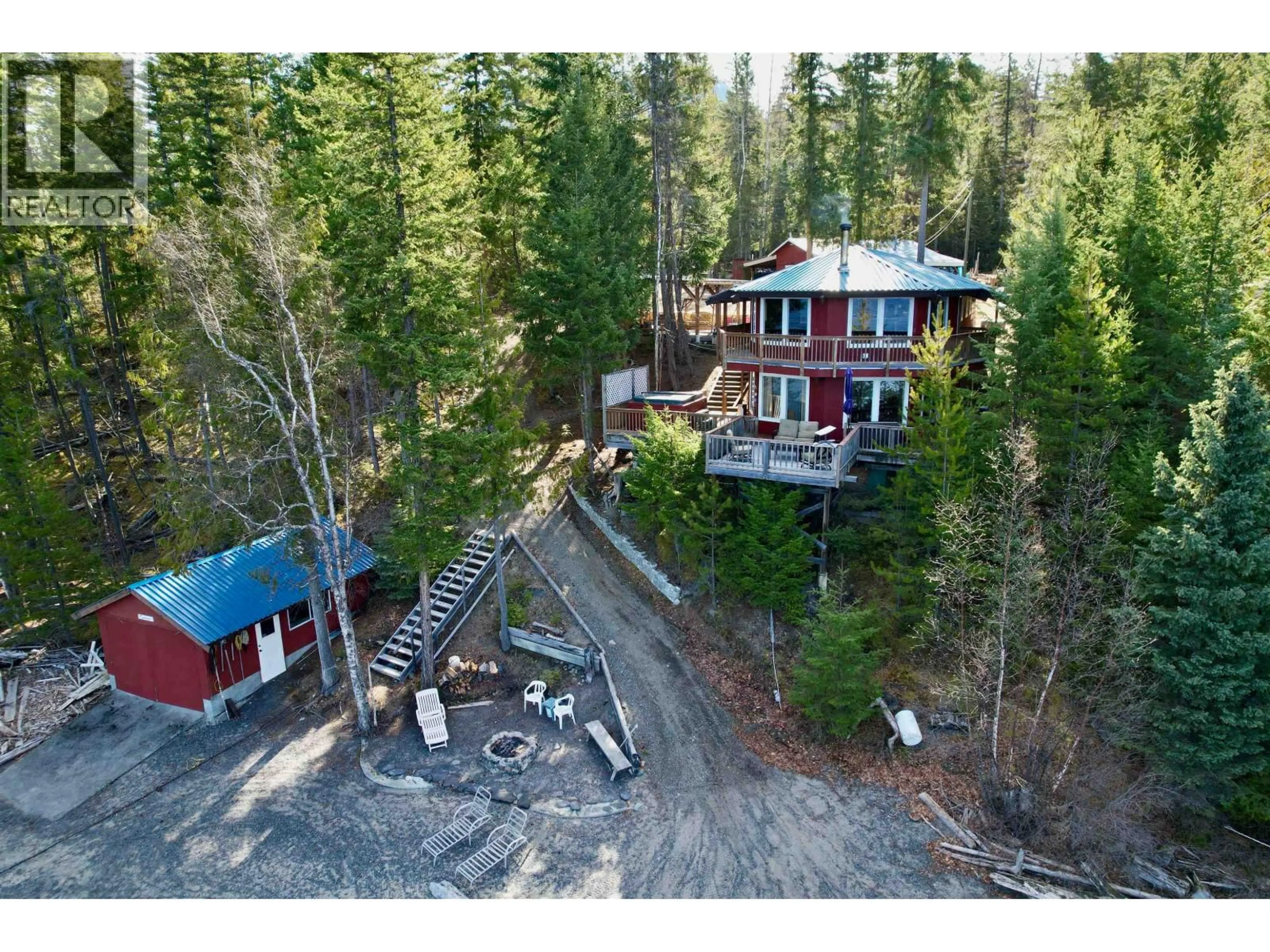 A pic from outside/outdoor area/front of a property/back of a property/a pic from drone, unknown for 9303 MAHOOD LAKE ROAD, Canim Lake British Columbia V0K1J0
