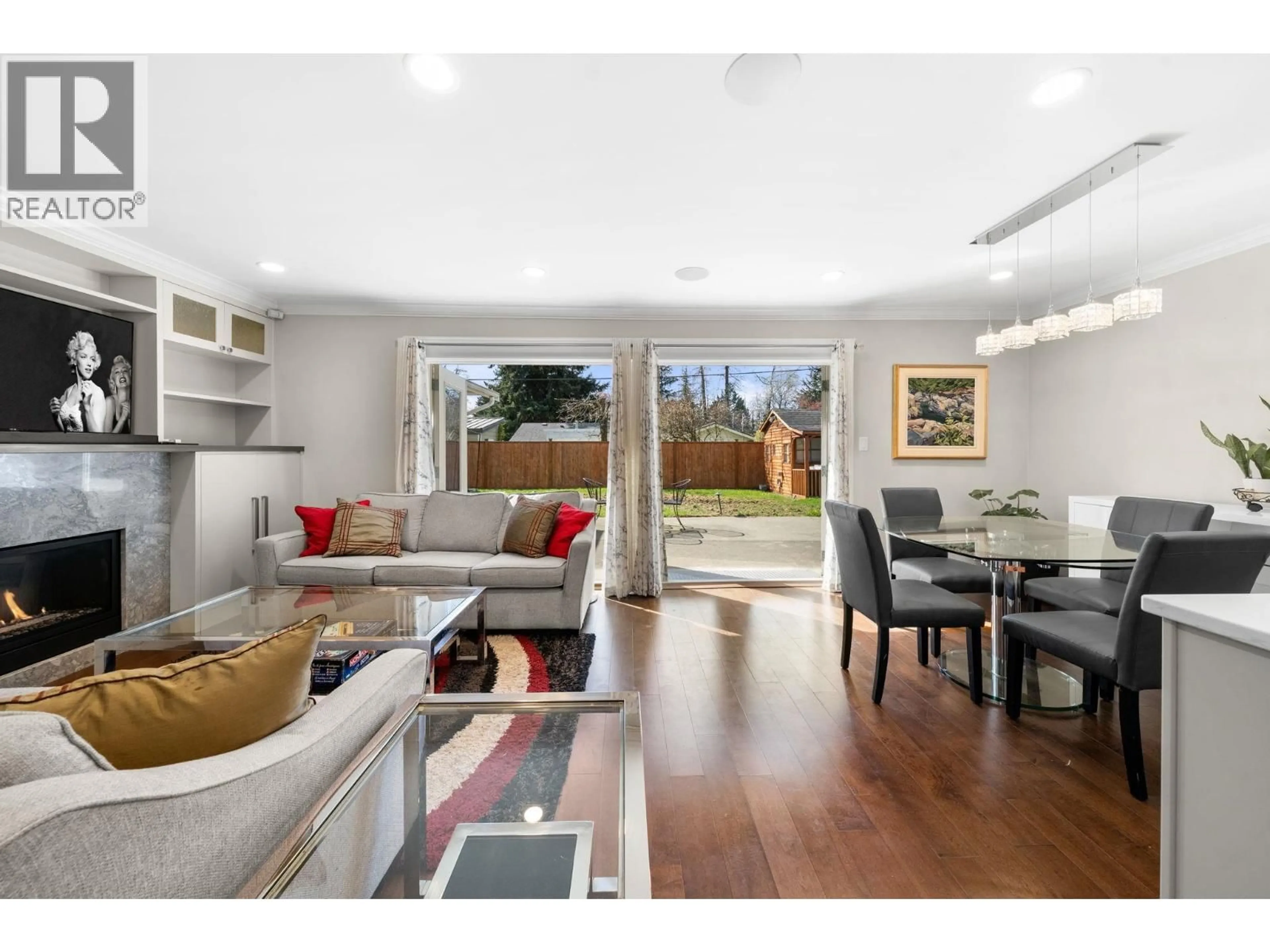 Living room with furniture, wood/laminate floor for 1615 MCBRIDE STREET, North Vancouver British Columbia V7P1G5