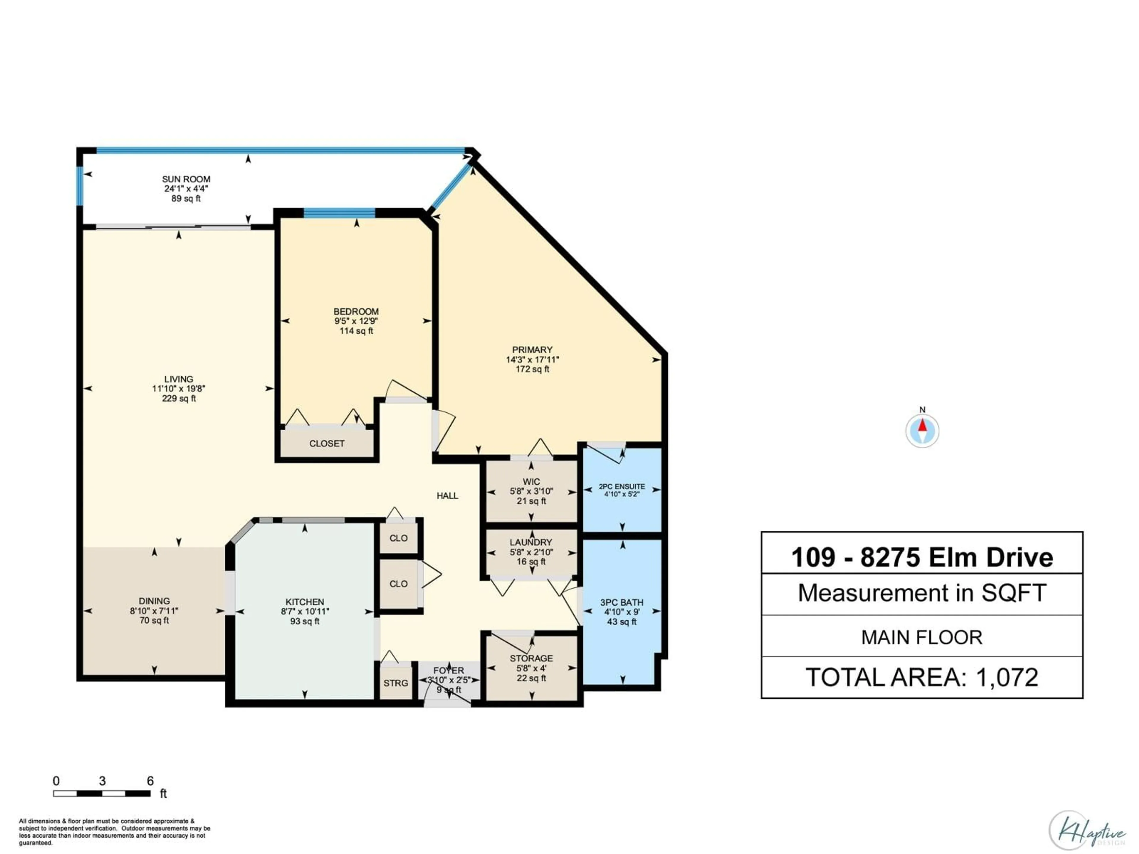 Floor plan for 109 - 8725 ELM DRIVE, Chilliwack British Columbia V2P4Y3