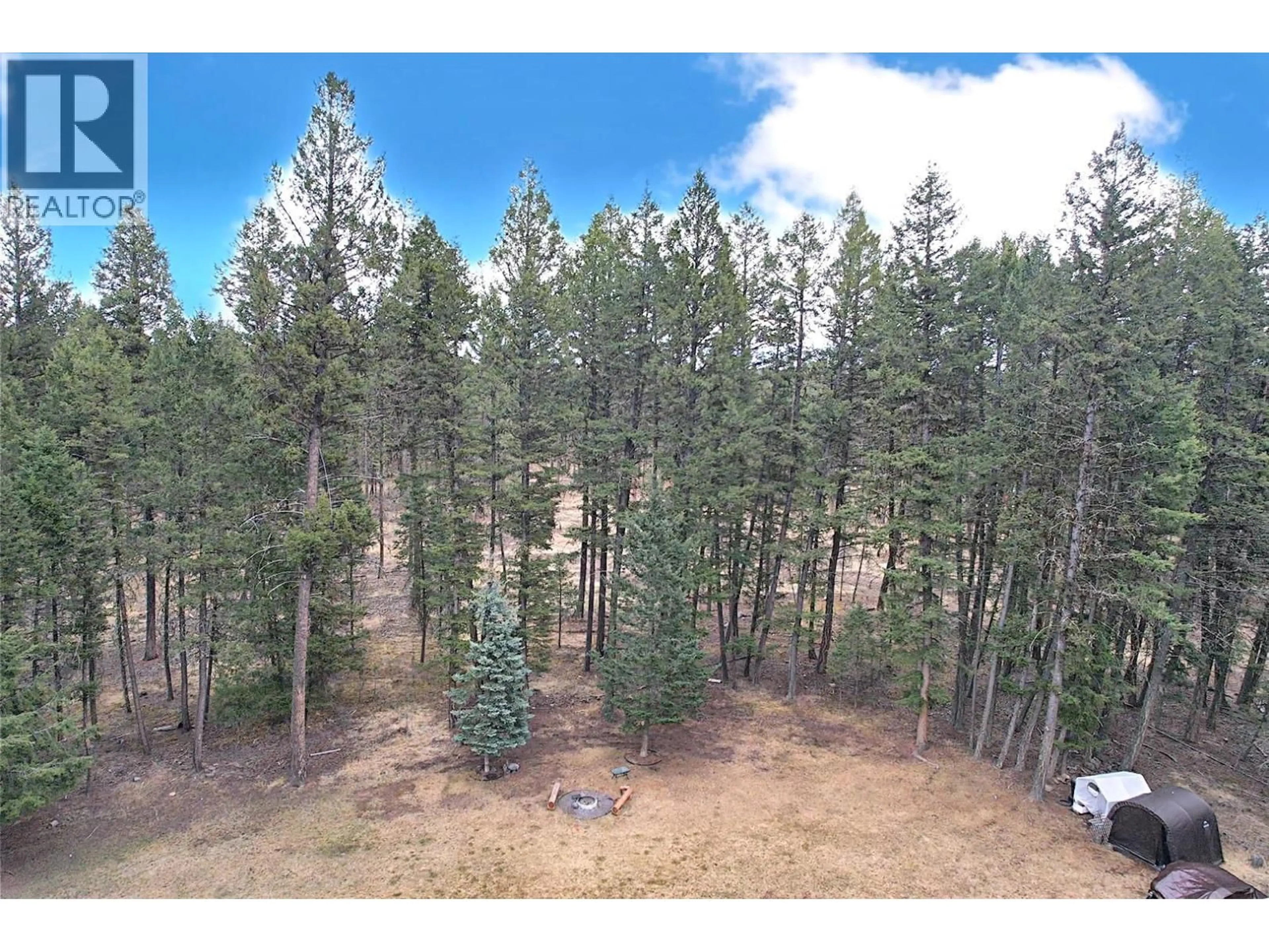 A pic from outside/outdoor area/front of a property/back of a property/a pic from drone, forest/trees view for 5007 CANIUM COURT, 108 Mile Ranch British Columbia V0K2Z0