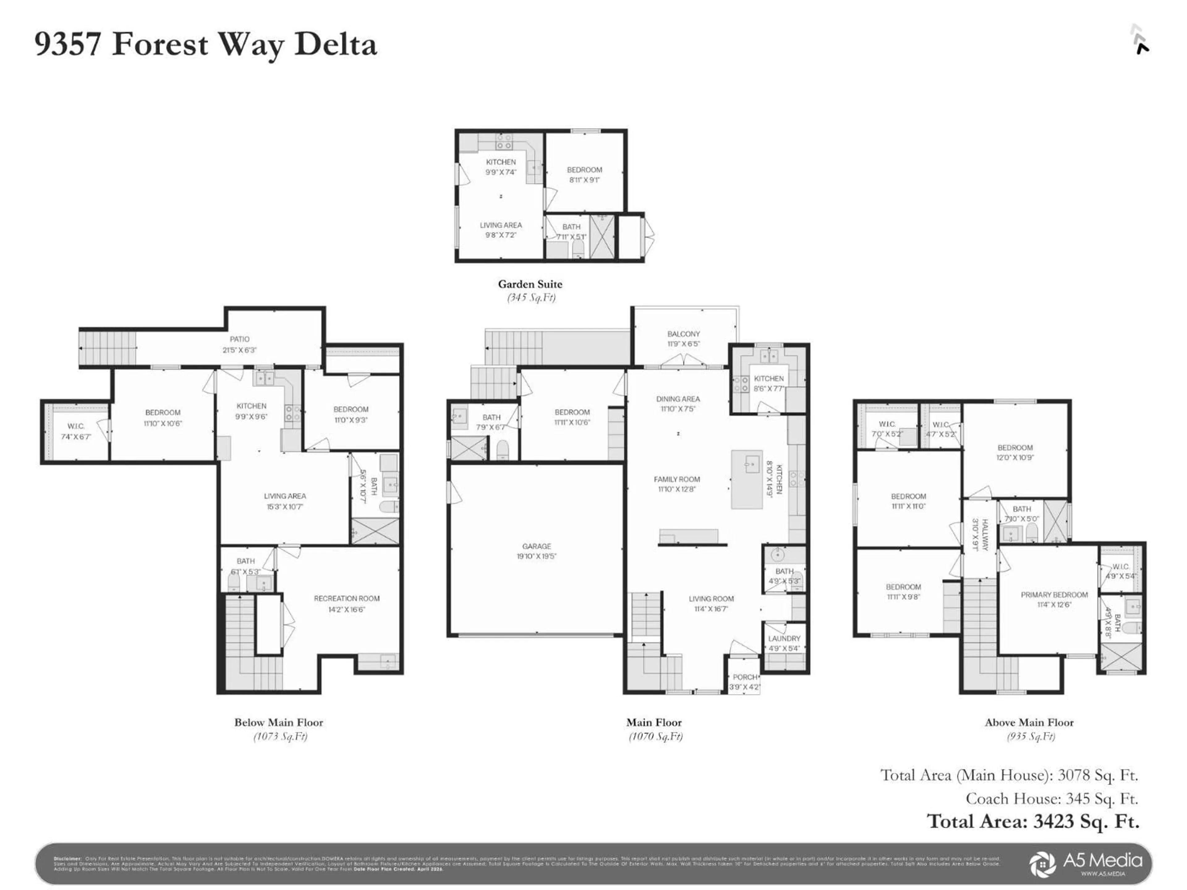 Floor plan for 9357 FOREST WAY, Delta British Columbia V4C6P4