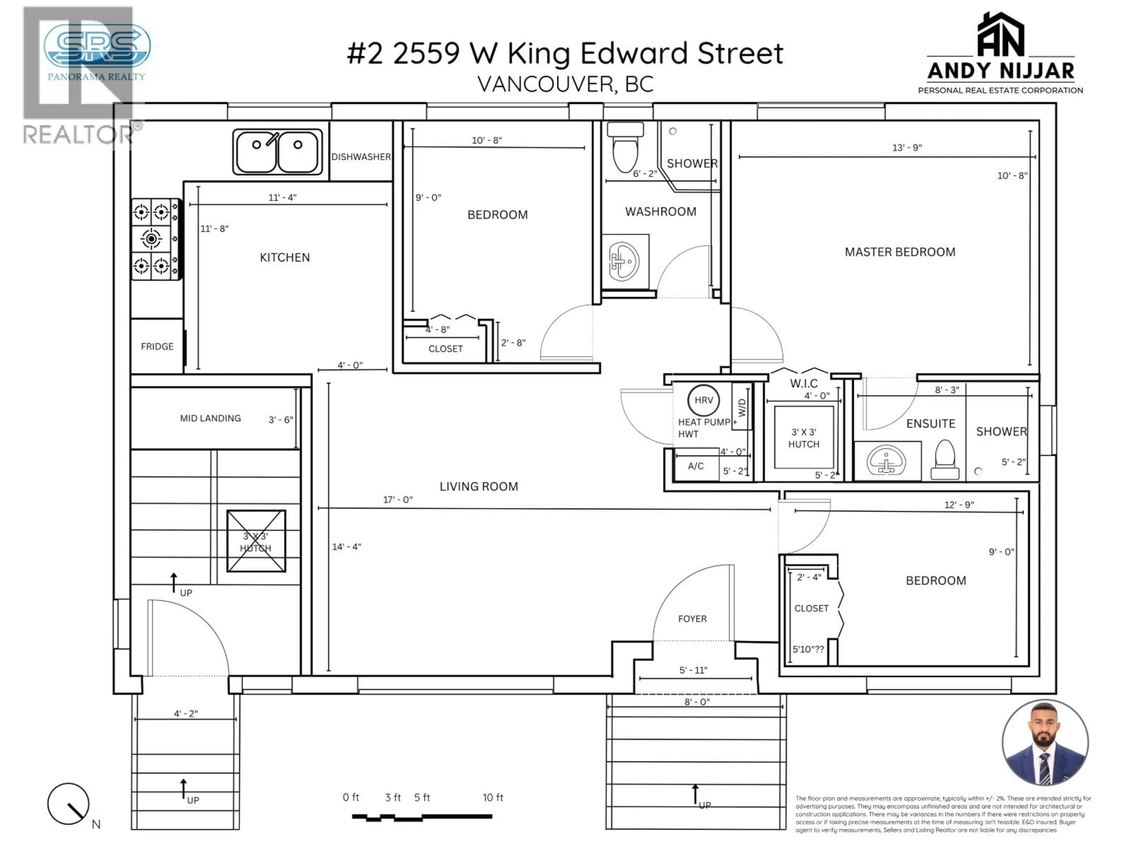 Floor plan for 2 - 2559 KING EDWARD AVENUE, Vancouver British Columbia V6L1T5