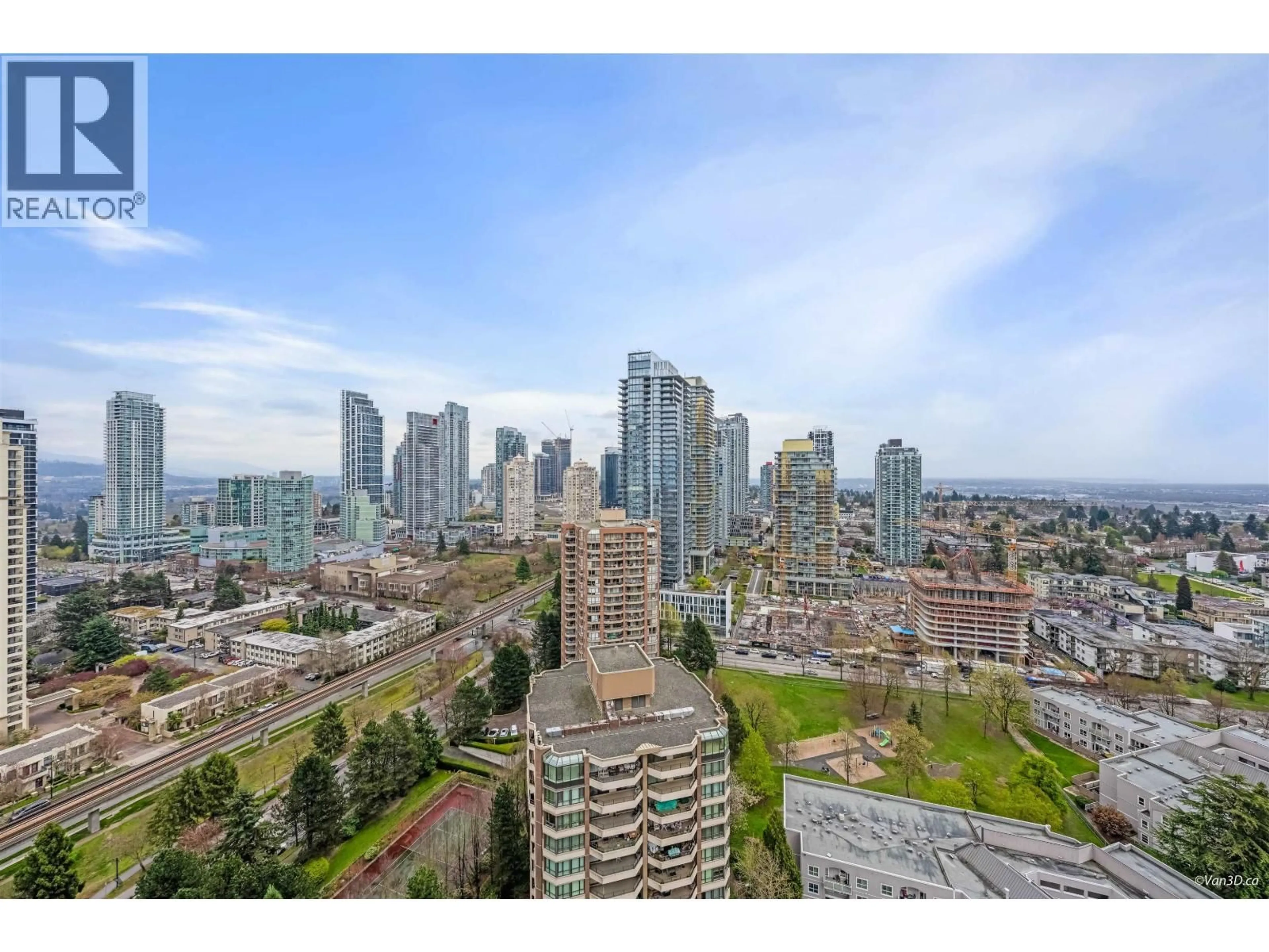 A pic from outside/outdoor area/front of a property/back of a property/a pic from drone, city buildings view from balcony for 2405 - 6188 WILSON AVENUE, Burnaby British Columbia V5H0A5