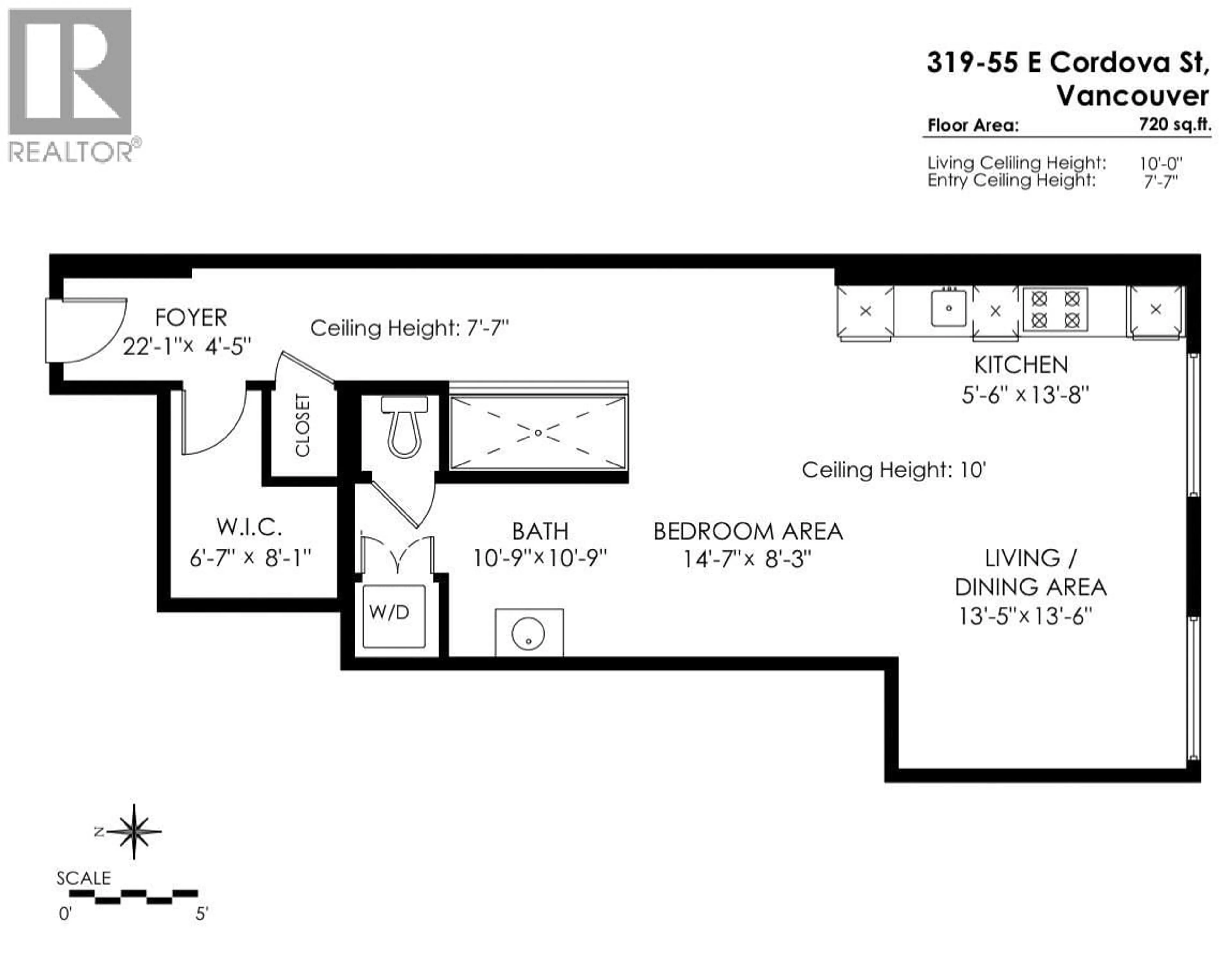 Floor plan for 319 - 55 CORDOVA STREET, Vancouver British Columbia V6A0A5