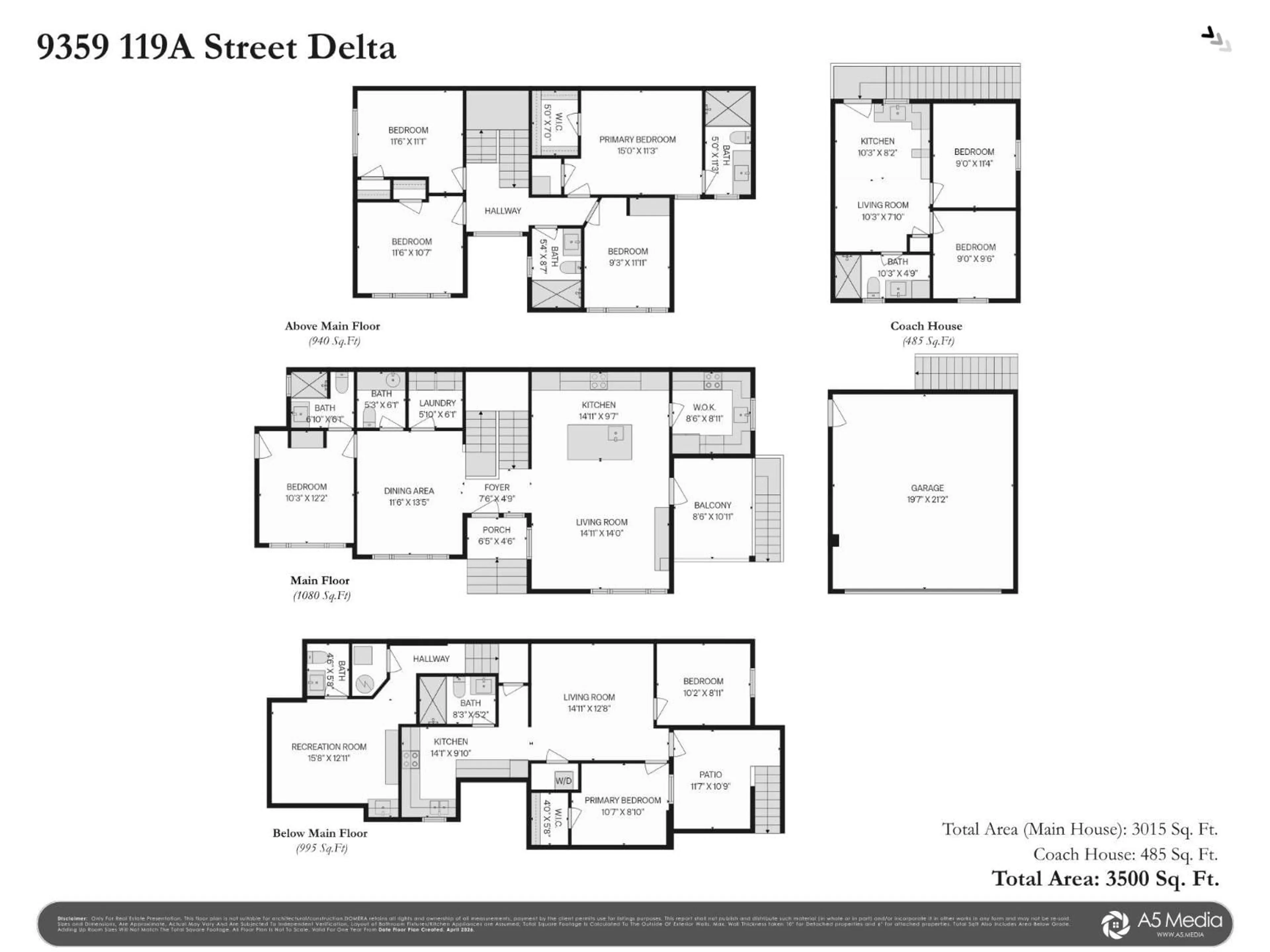 Floor plan for 9359 119A STREET, Delta British Columbia V4C6P4