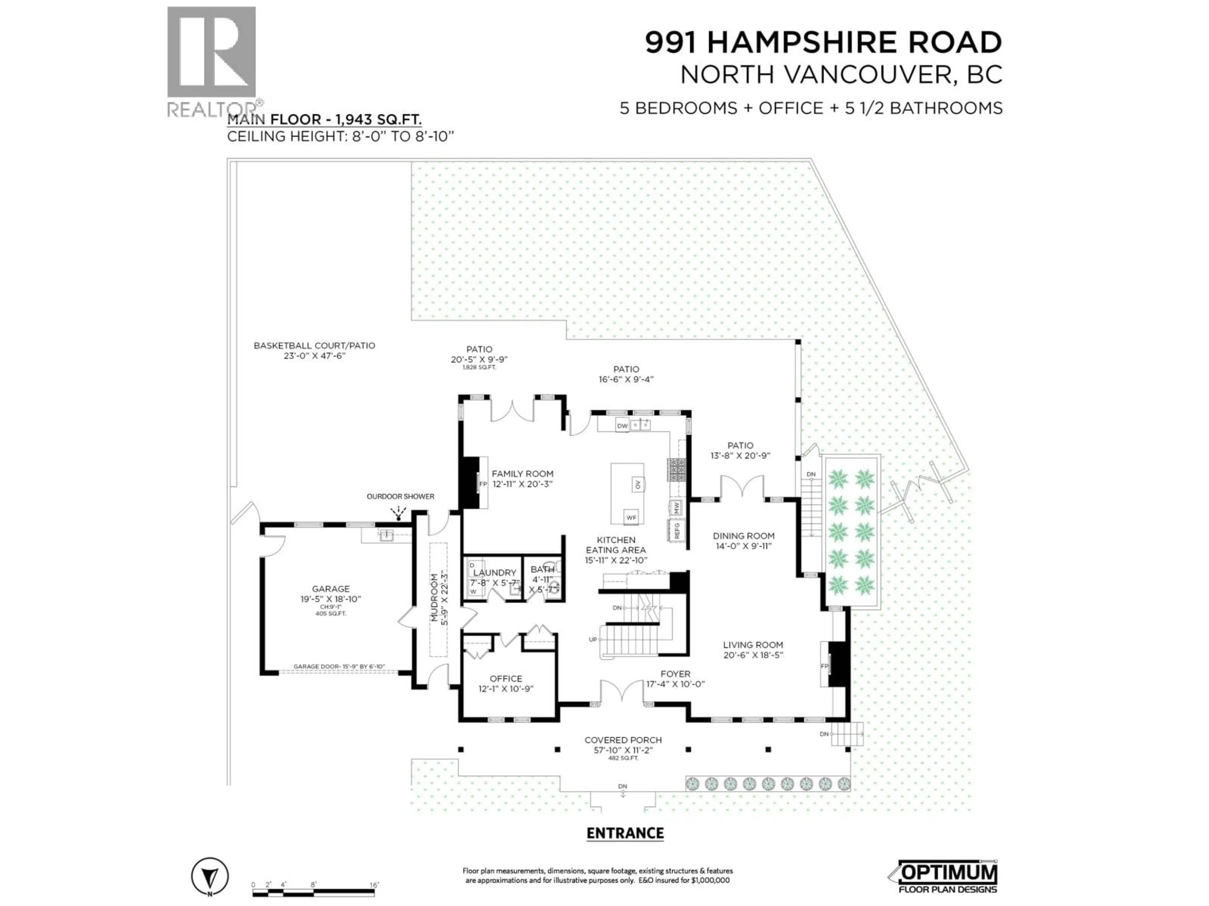Floor plan for 991 HAMPSHIRE ROAD, North Vancouver British Columbia V7R1V1