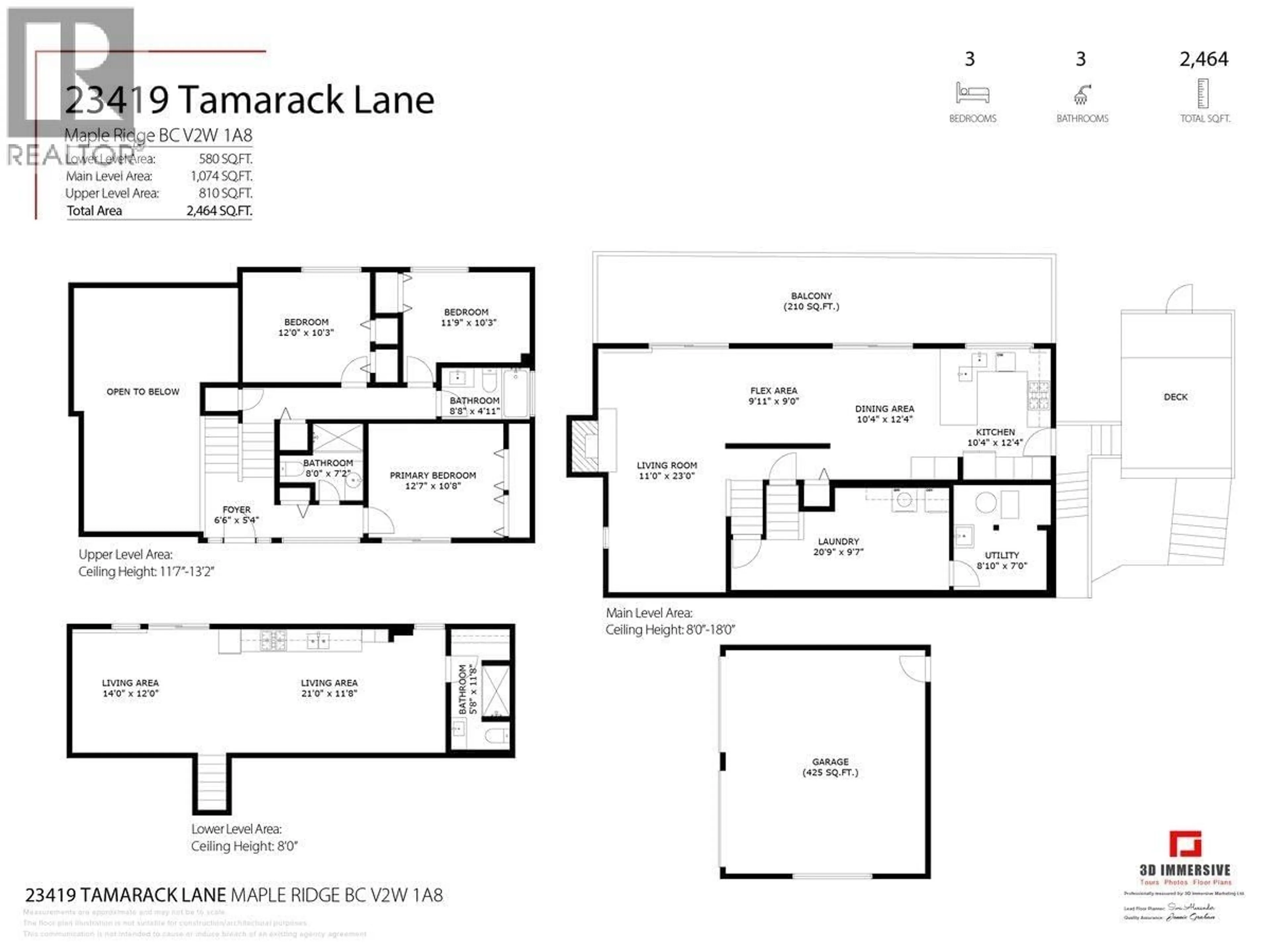 Floor plan for 23419 TAMARACK LANE, Maple Ridge British Columbia V2W1A8