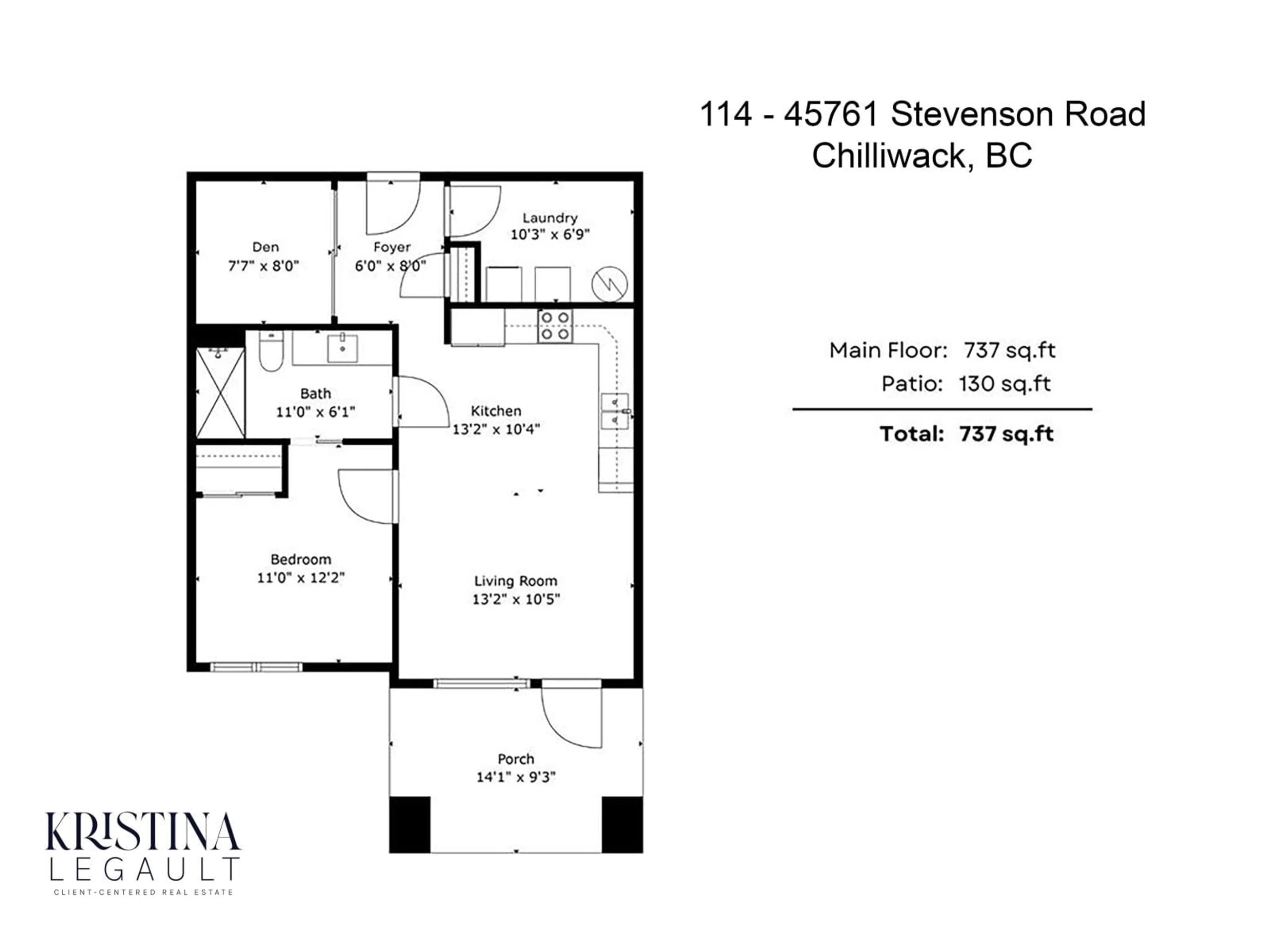 Floor plan for 114 - 45761 STEVENSON ROAD, Chilliwack British Columbia V2R0Y7