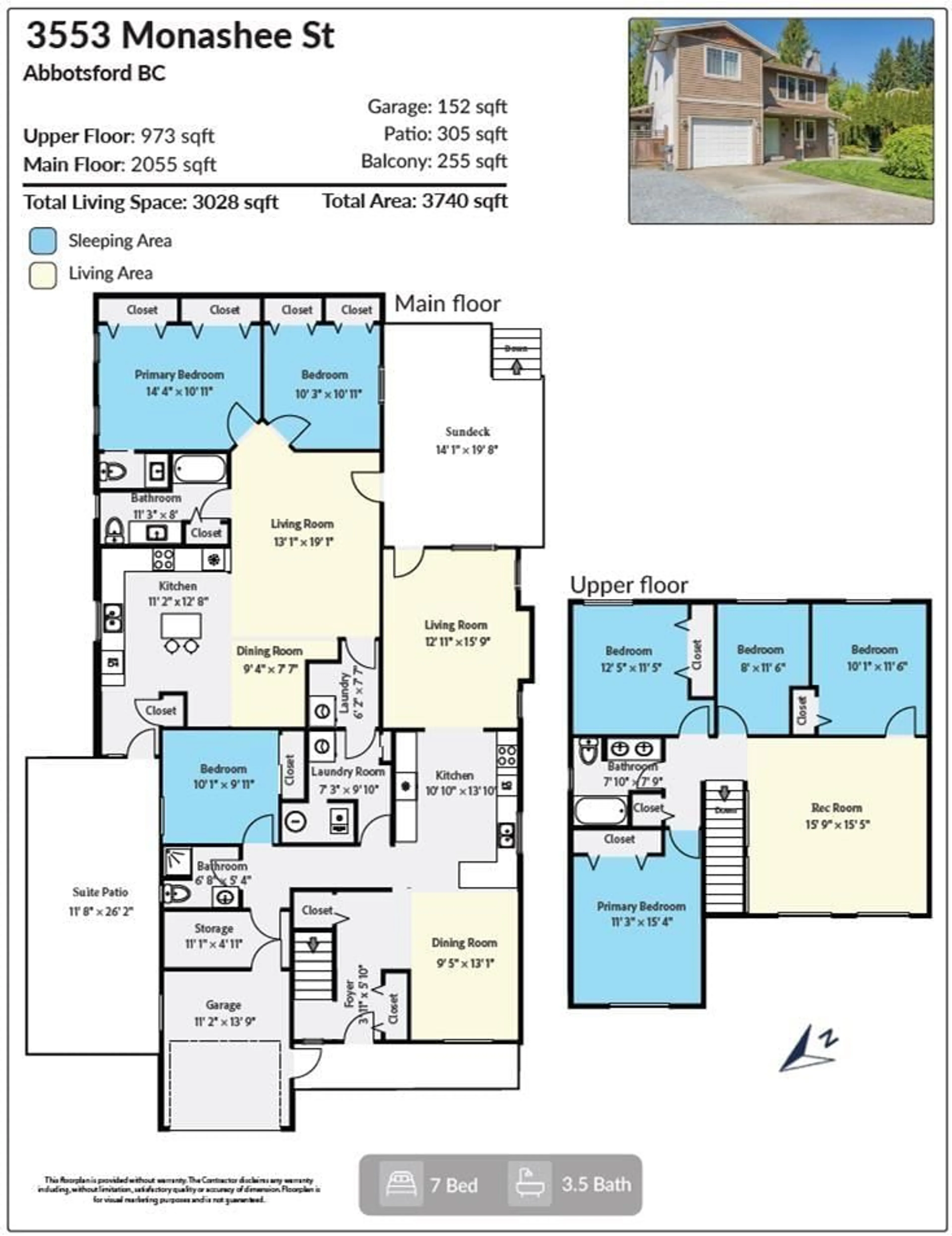 Floor plan for 3553 MONASHEE STREET, Abbotsford British Columbia V2S7H4