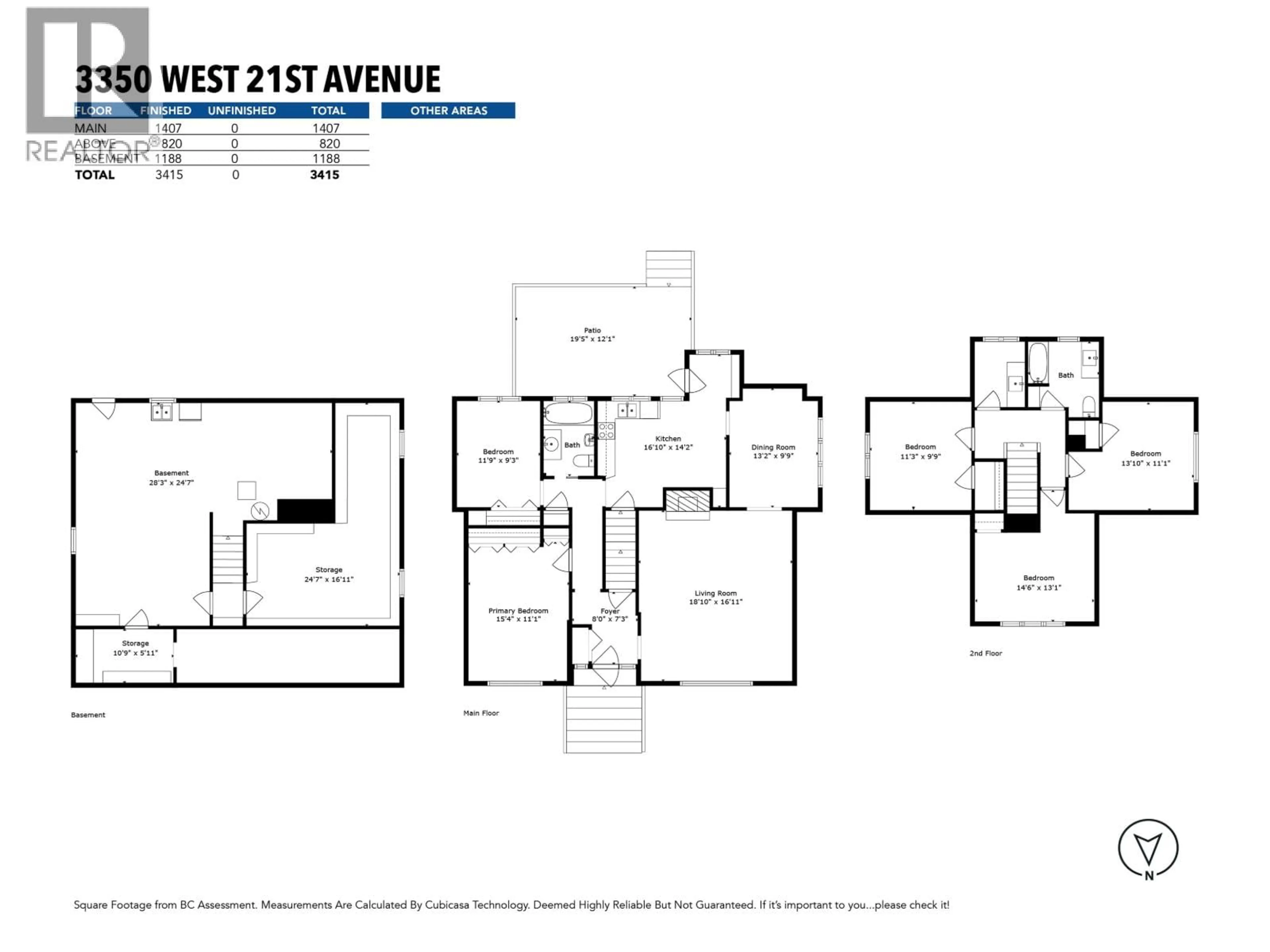 Floor plan for 3348 21ST AVENUE, Vancouver British Columbia V6S1G7